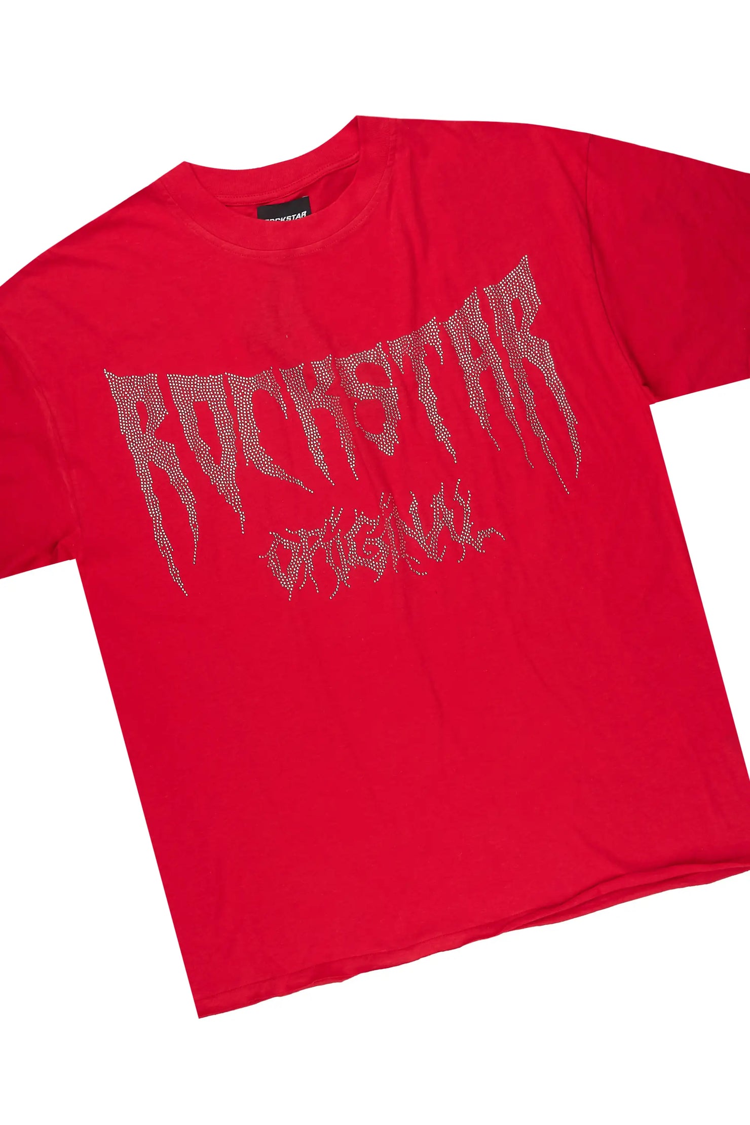 Twinkle Red Rhinestone T-Shirt/Short Set