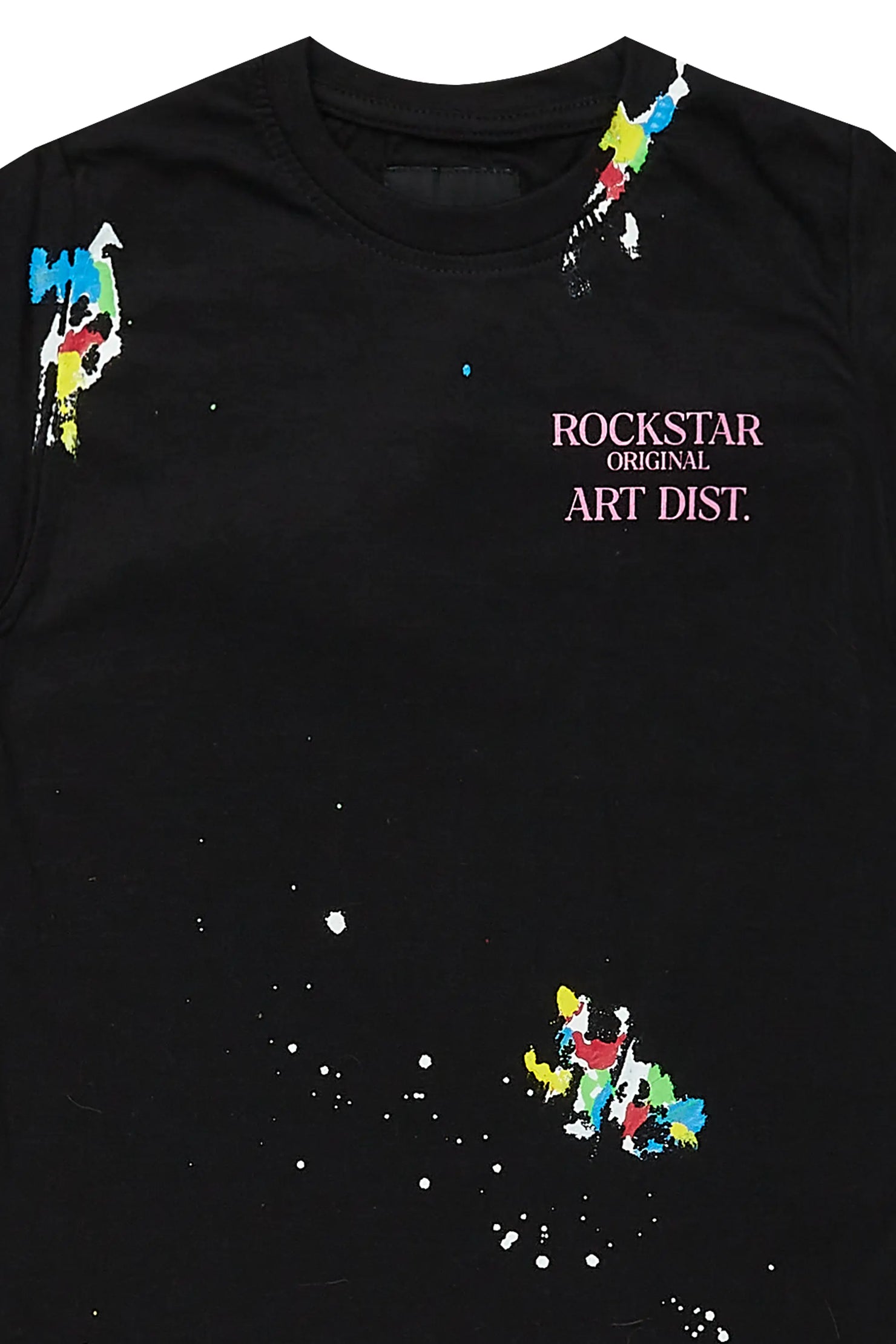 Girls Palmira Black/Pink Graphic T-Shirt