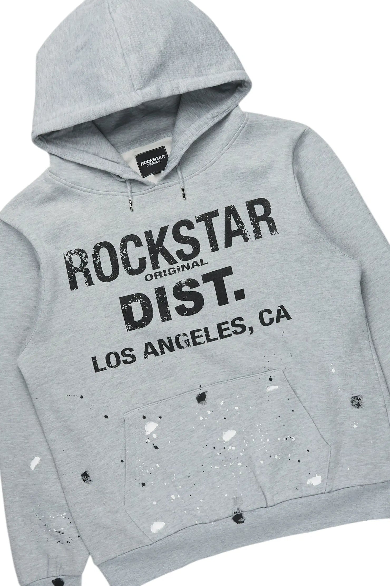 Boys Scottie Heather Grey/Black Baggy Stacked Track Set