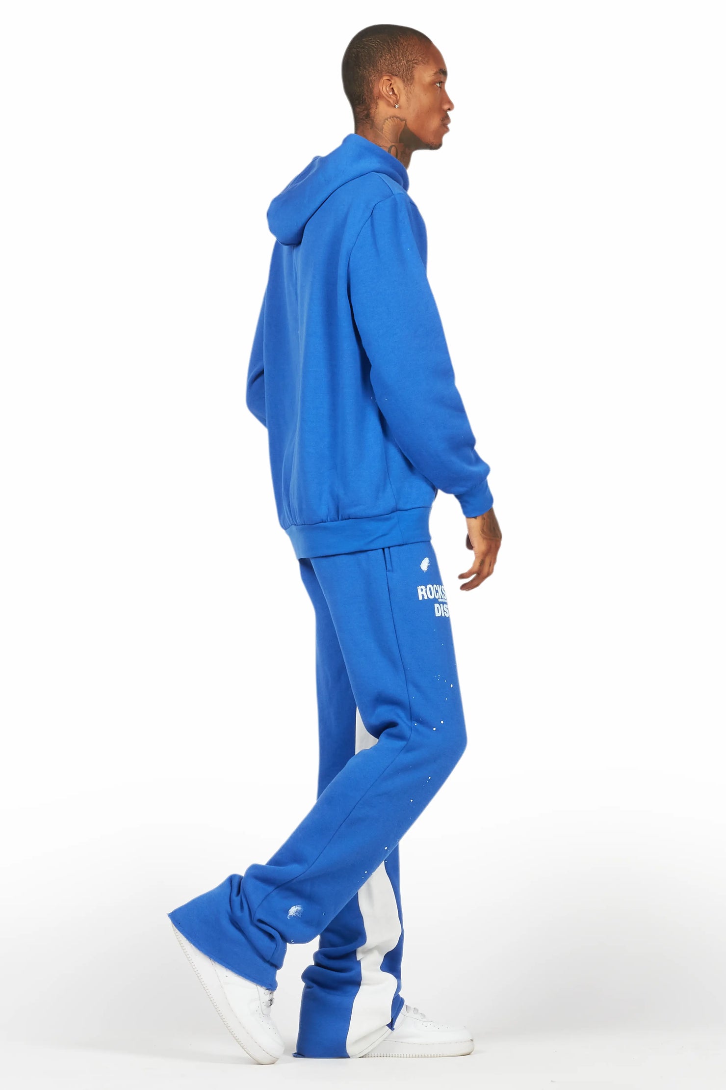 Raffer Royal Blue Hoodie Baggy Fit Pant Track Set
