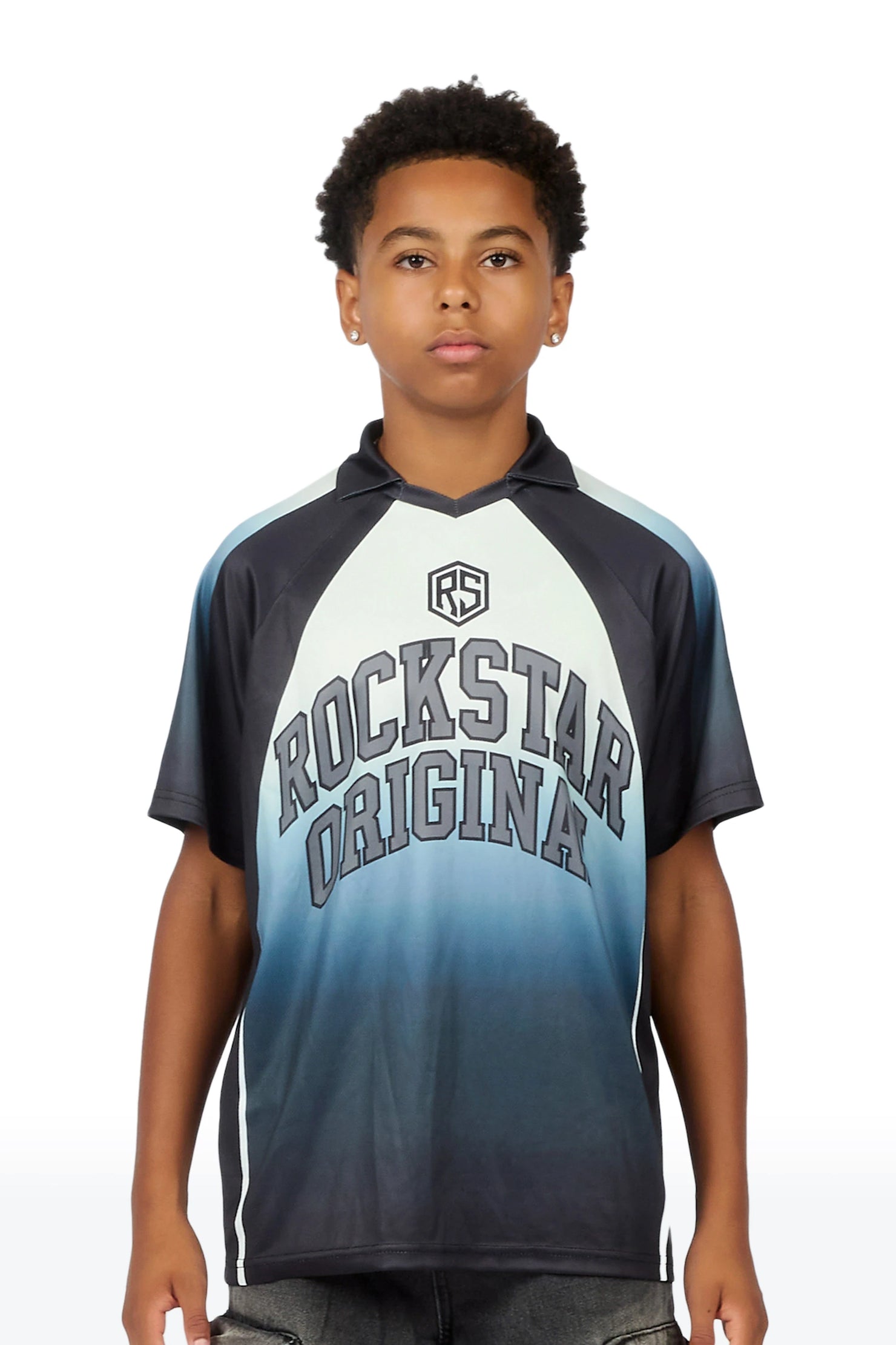 Boys Ricco Black/White Graphic Jersey