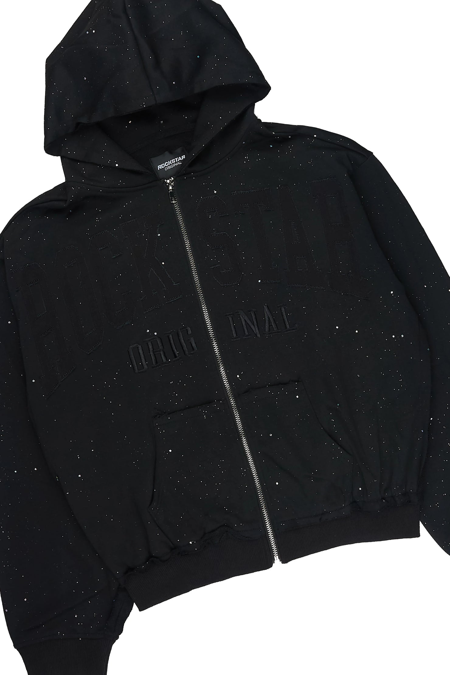 Boys Akila Black Hoodie Double Waisted Short Set