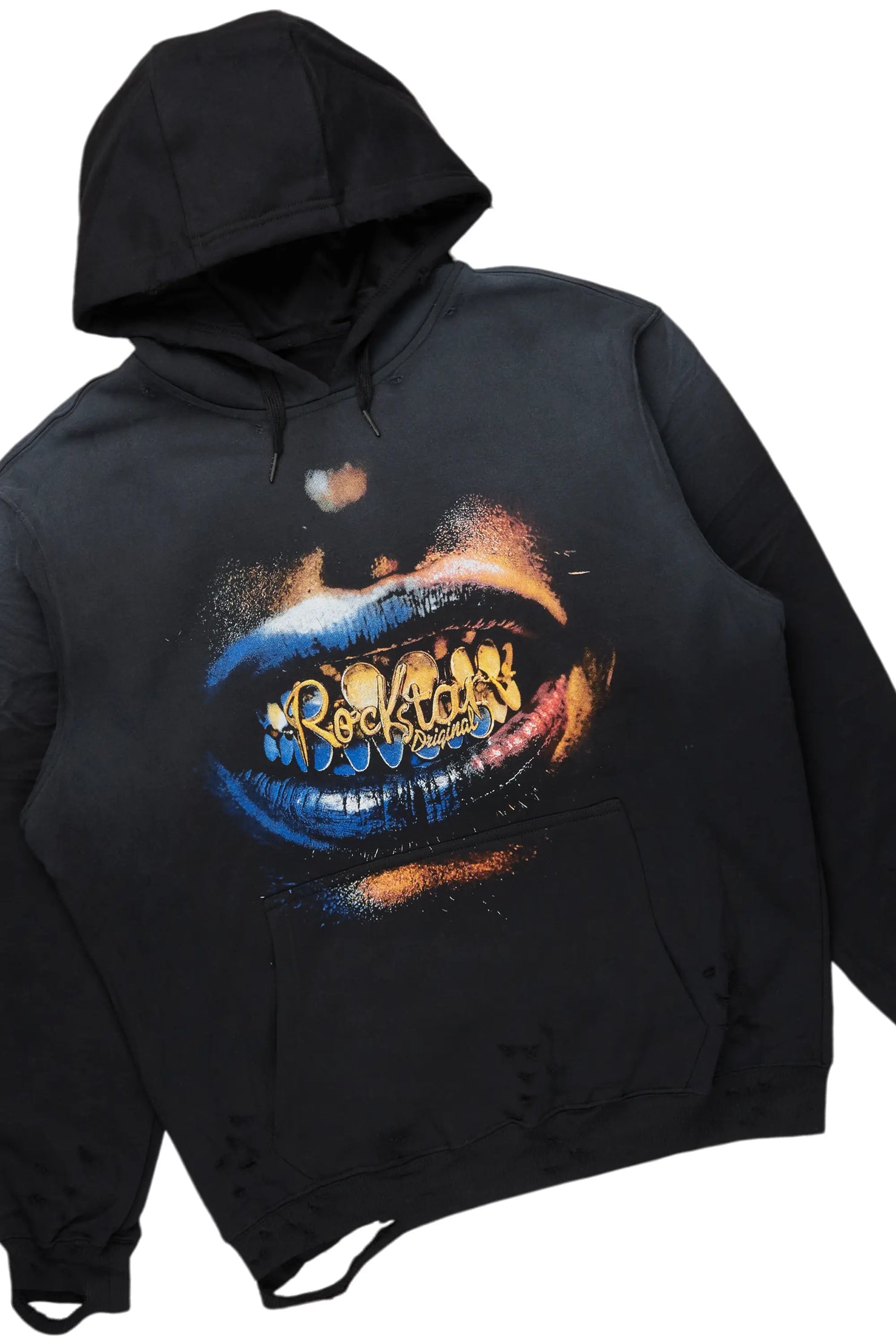 Marsonique Black/Tan Hoodie/Super Stacked Jean Set