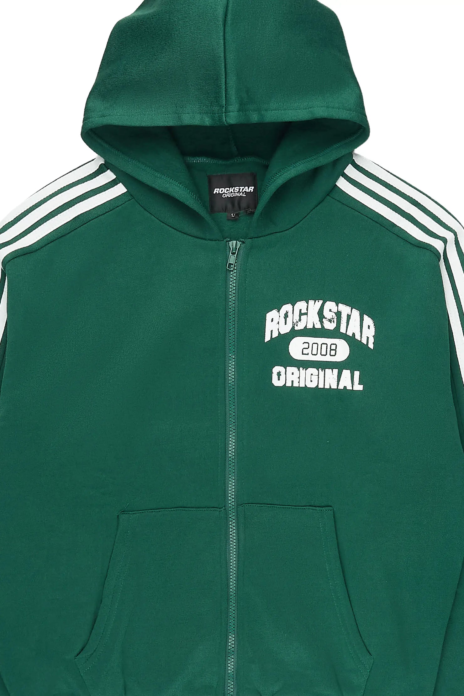Boys Tylla Green Zip Up Hoodie
