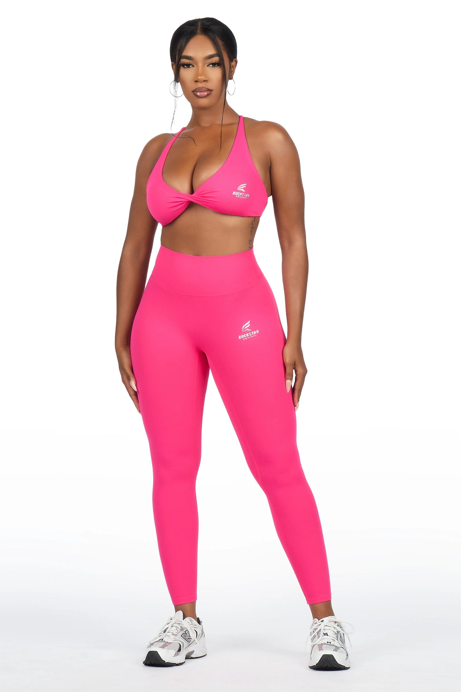 Kischa Pink Tank Active Legging Set