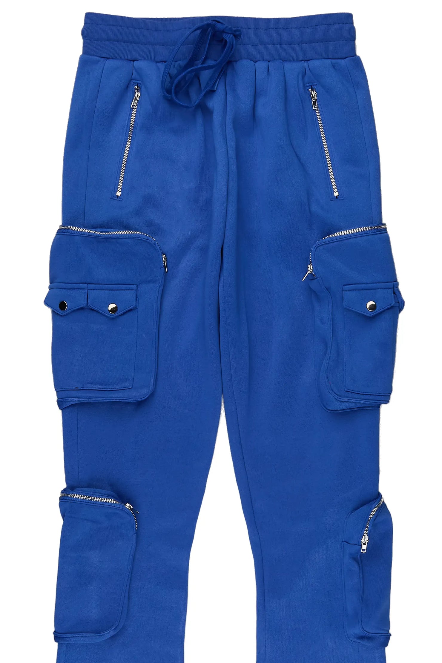 Cheronnie Royal Blue Cargo Stacked Track Pant