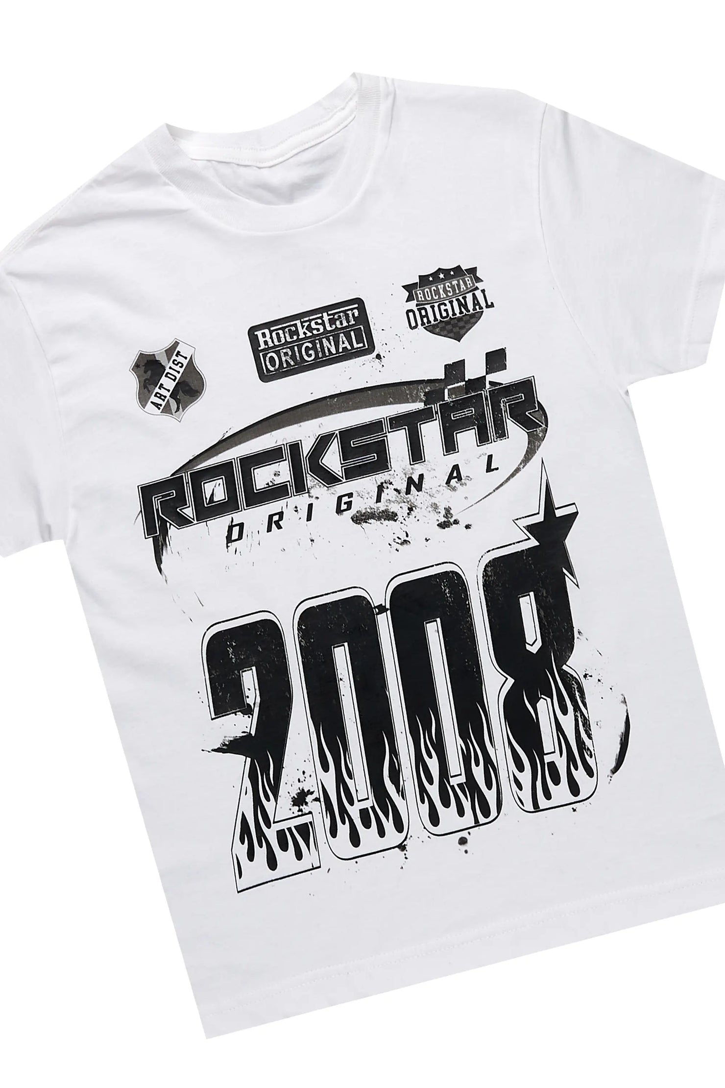 Boys Amos White/Heather T-Shirt/Short Set