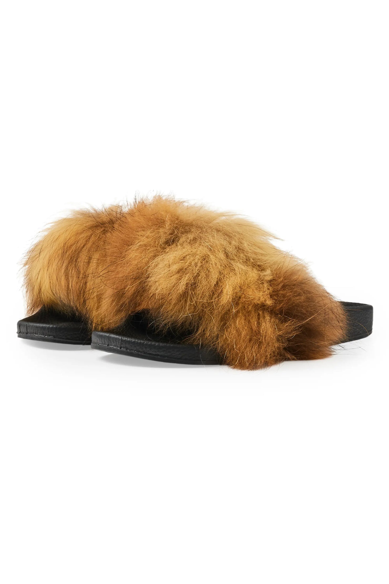 Jamonty Brown Fur Slides