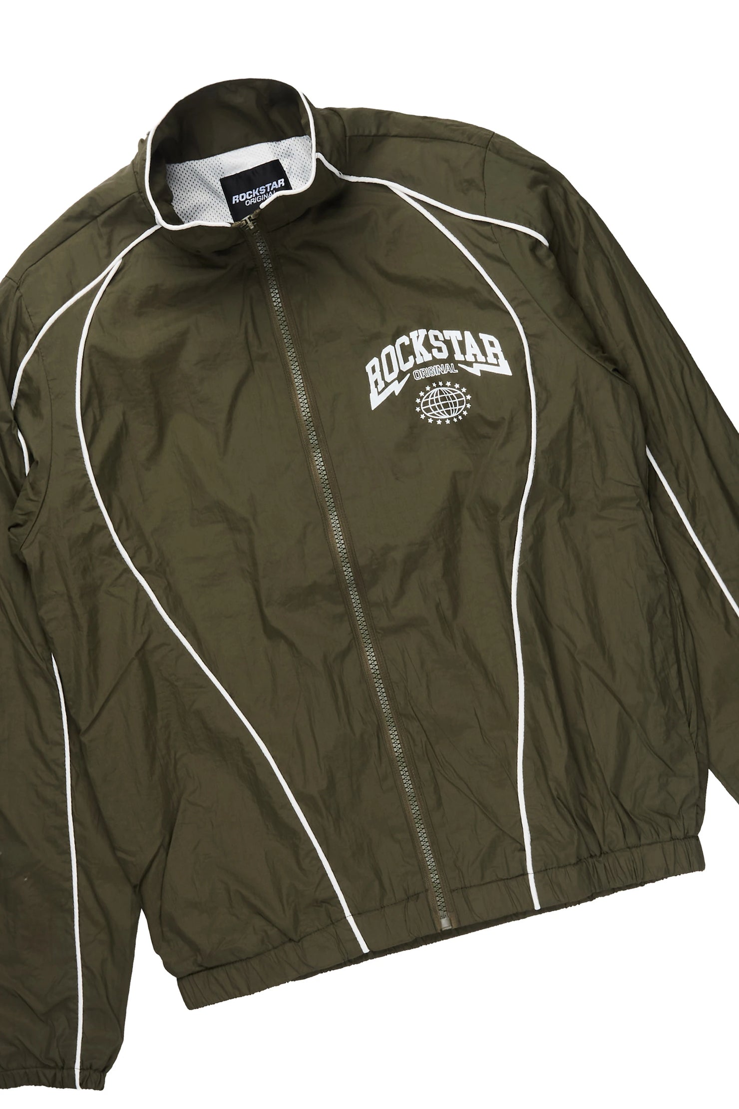 Boys Ventoso Olive Windbreaker Jacket Track Set