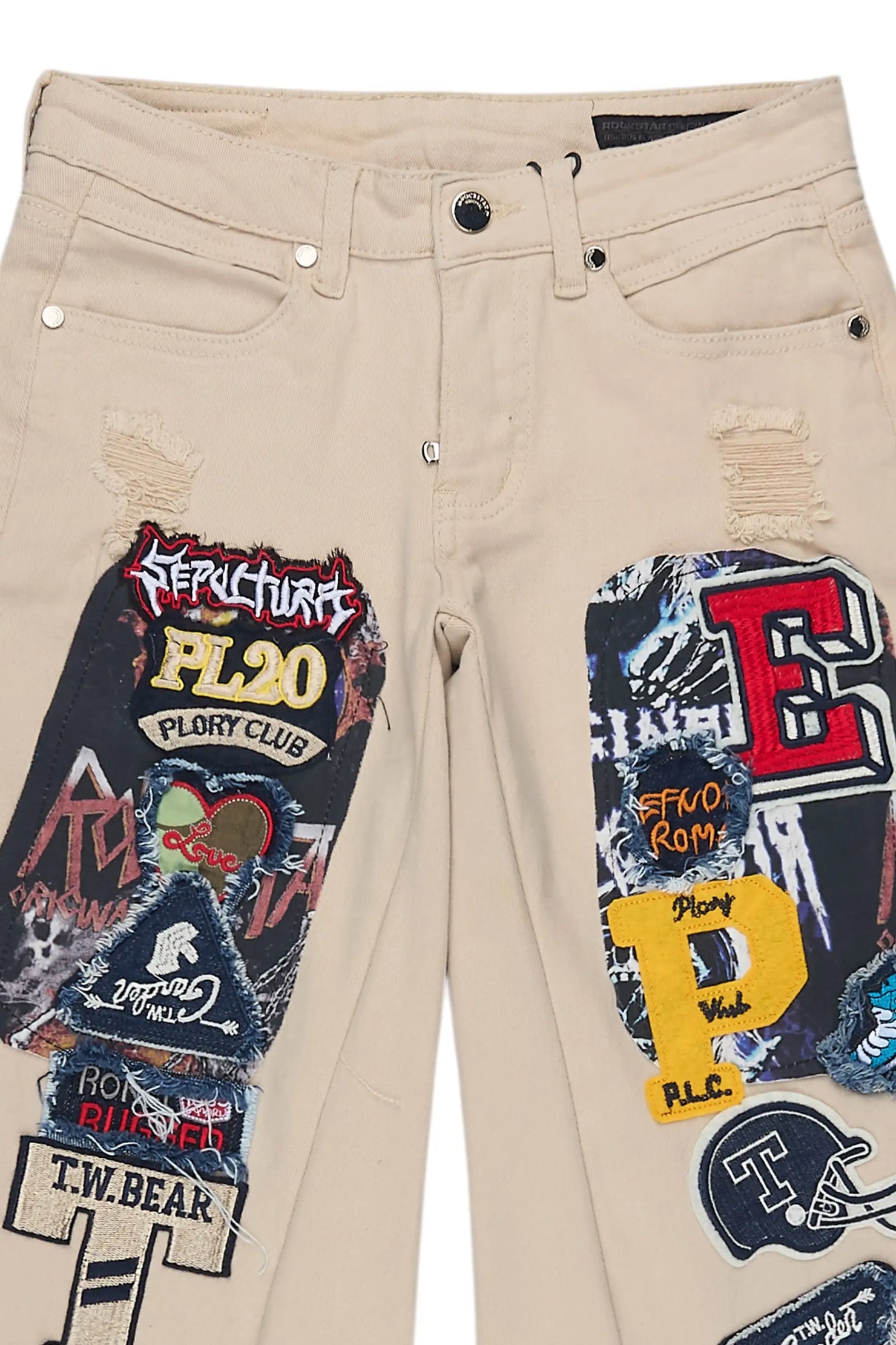 Boys Nepse Beige Denim Short