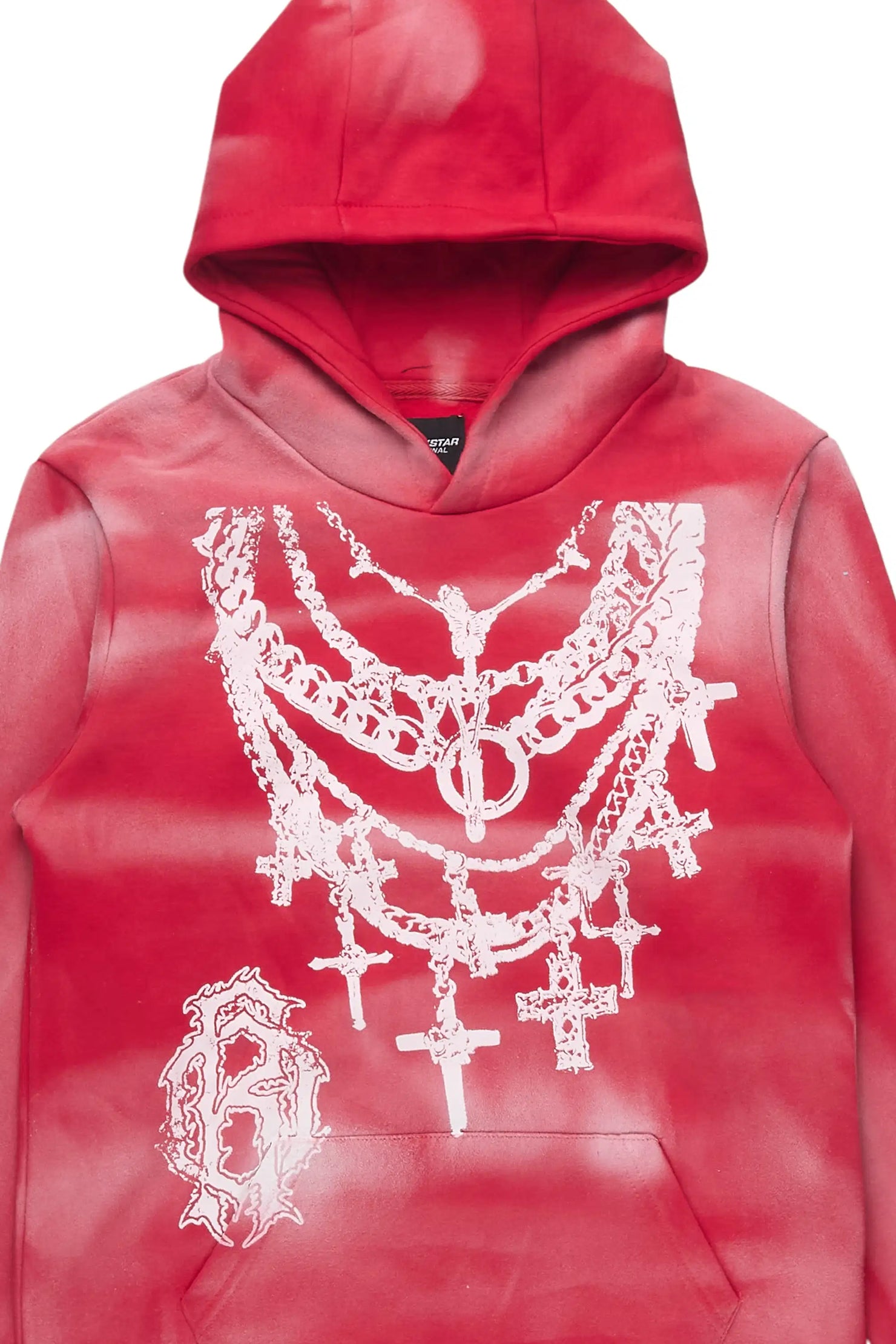Boys Nyro Red/White Graphic Hoodie