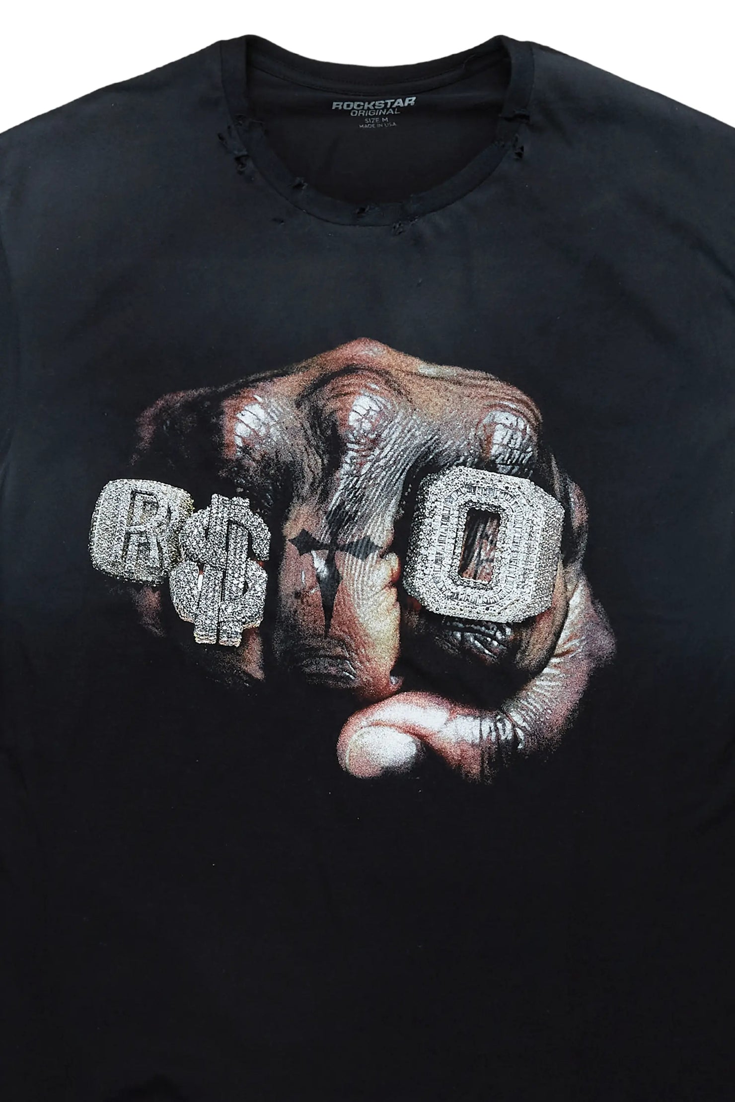 Janus Black Oversized Graphic T-Shirt