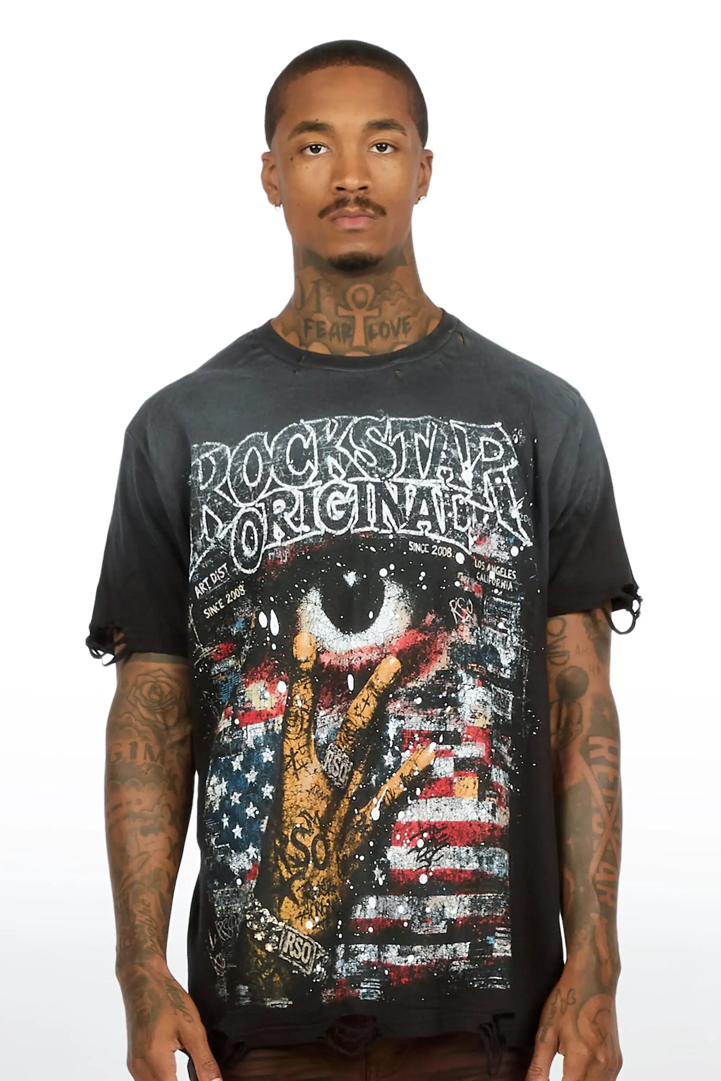 Pullen Black Oversized Graphic T-Shirt