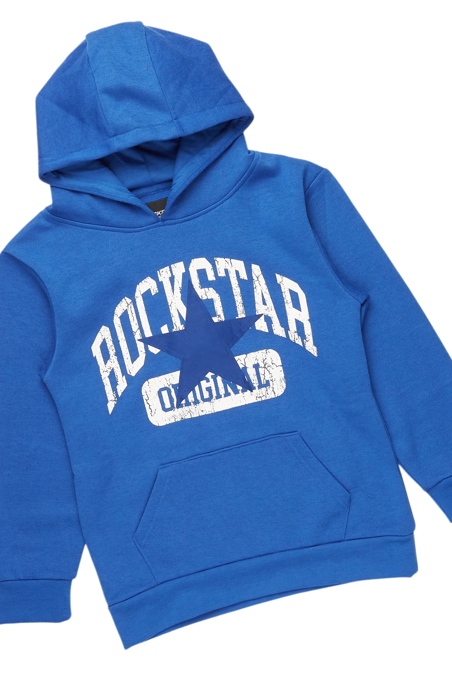 Boys Mallor Royal Blue Baggy Stacked Hoodie Track Set