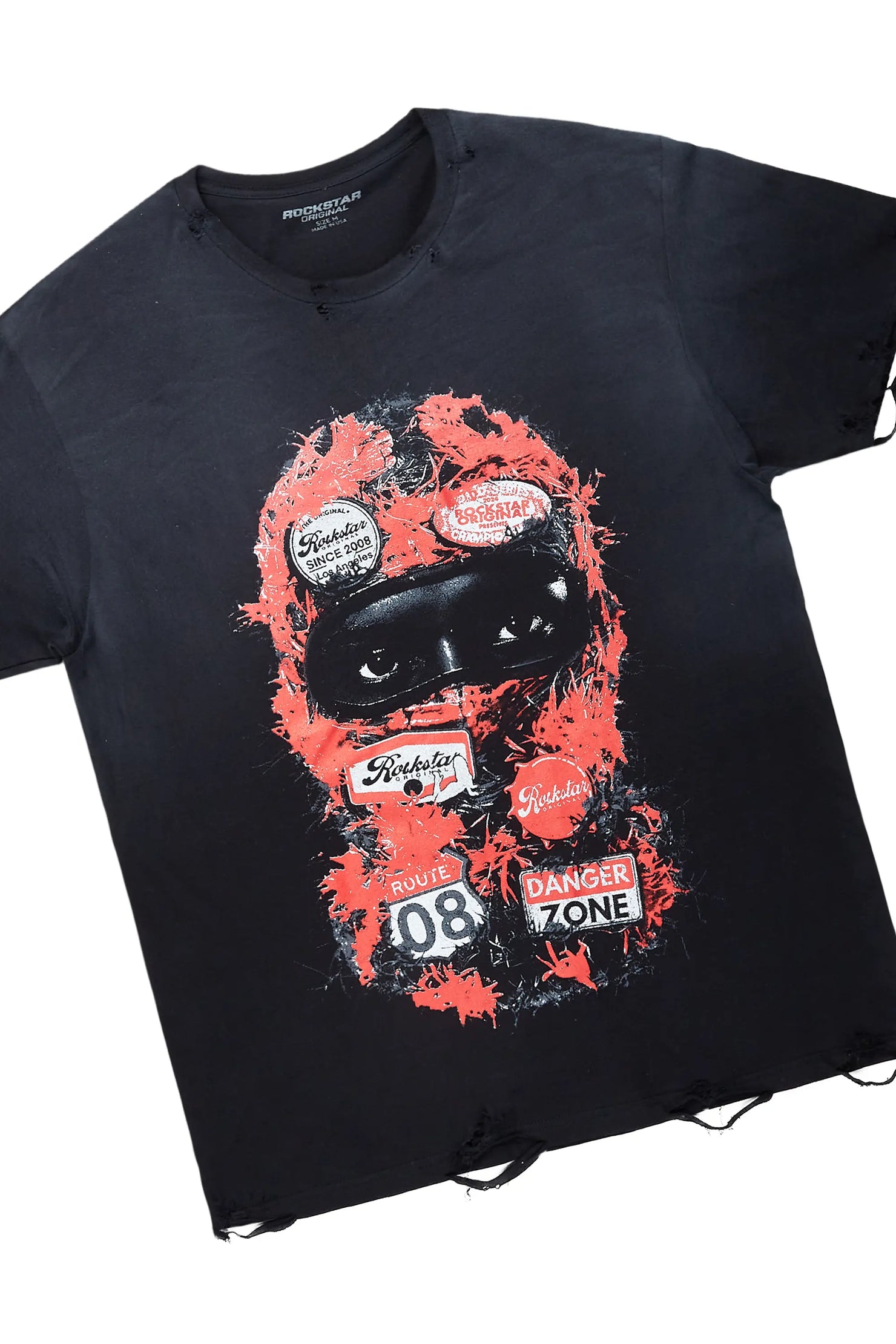 Lamar Black Oversized T-Shirt/Stacked Flare Jean Bundle