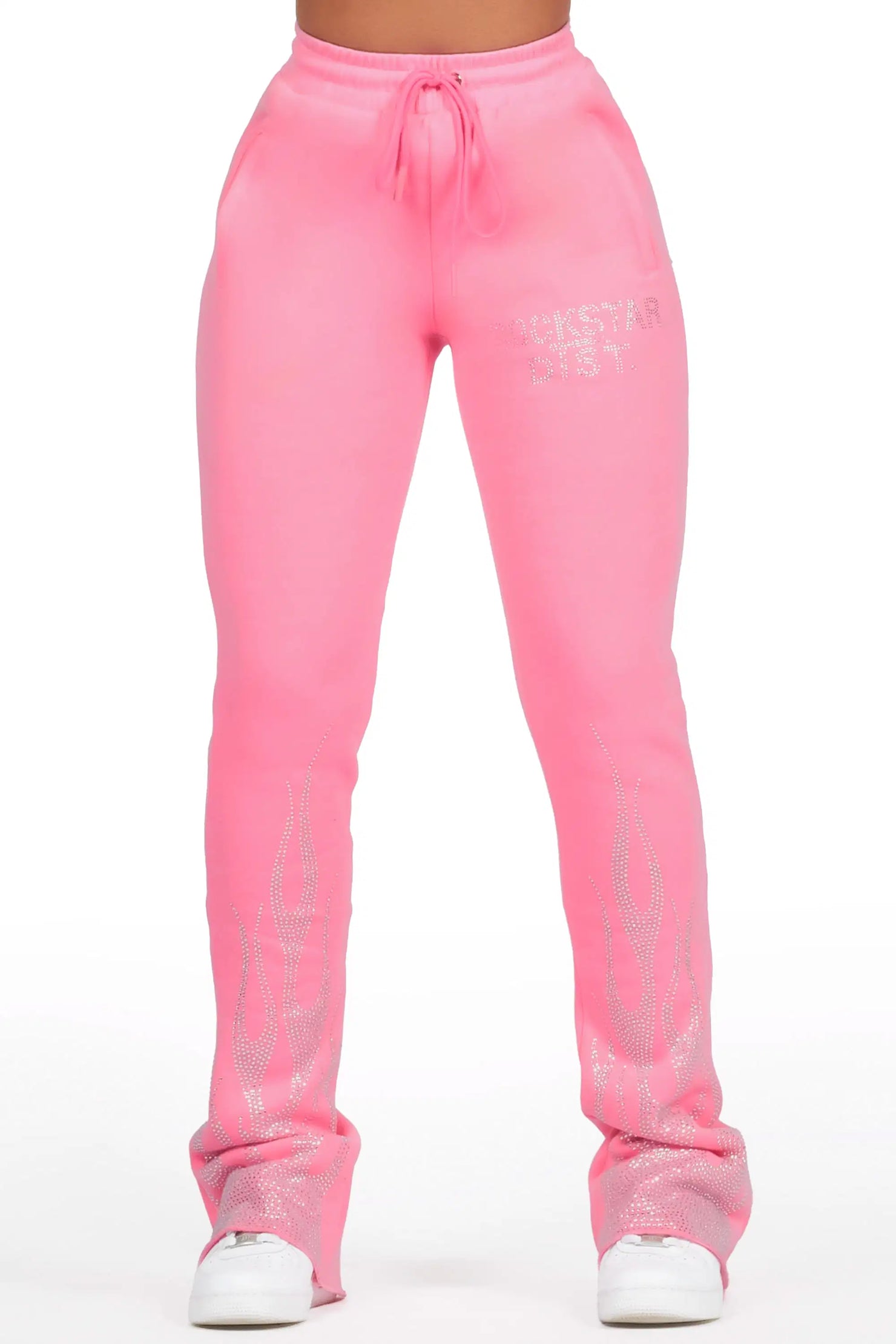Anastesia Bubblegum Pink Stacked Track Pant
