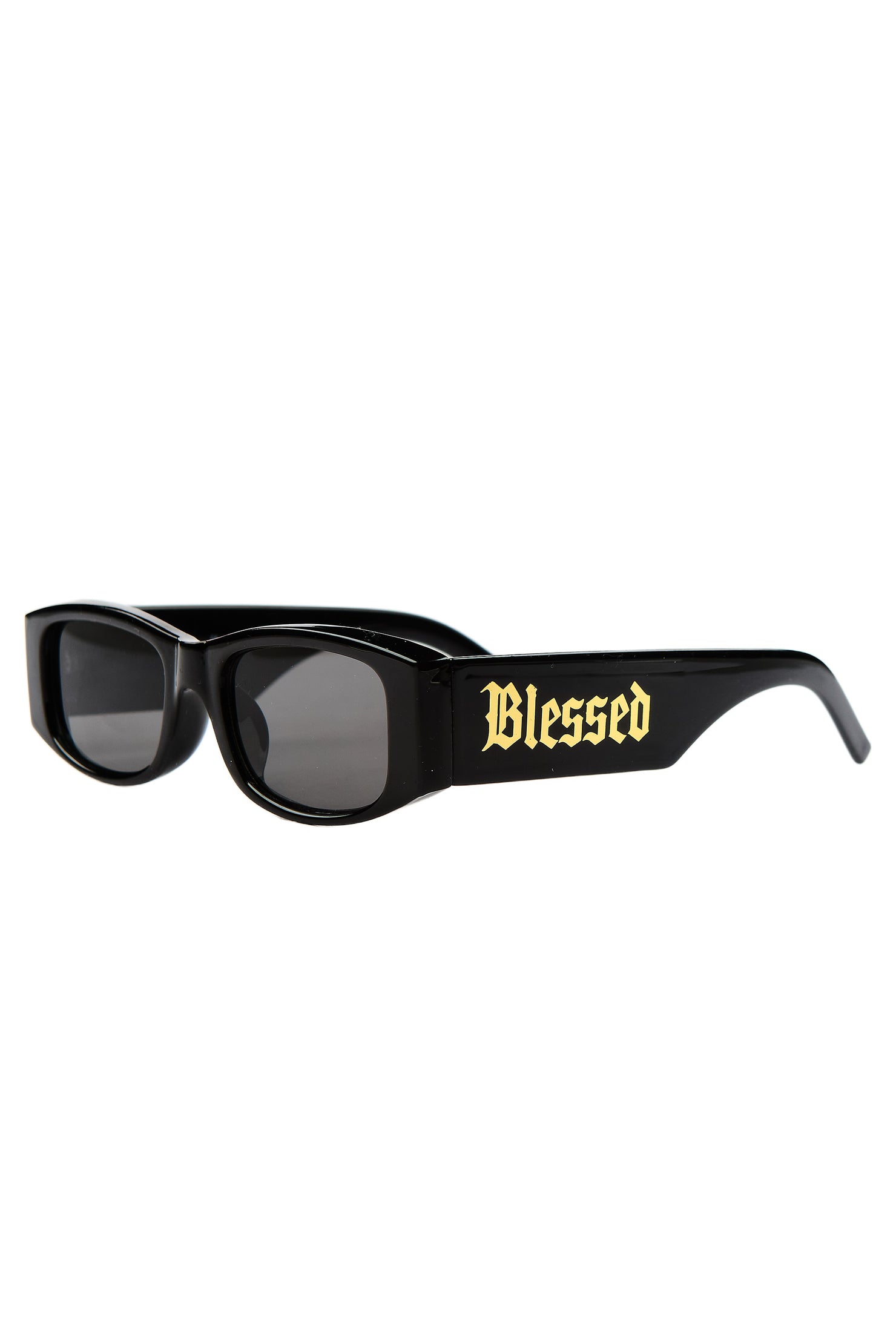 Blessed Black/Gold Square Rectangle Sunglass