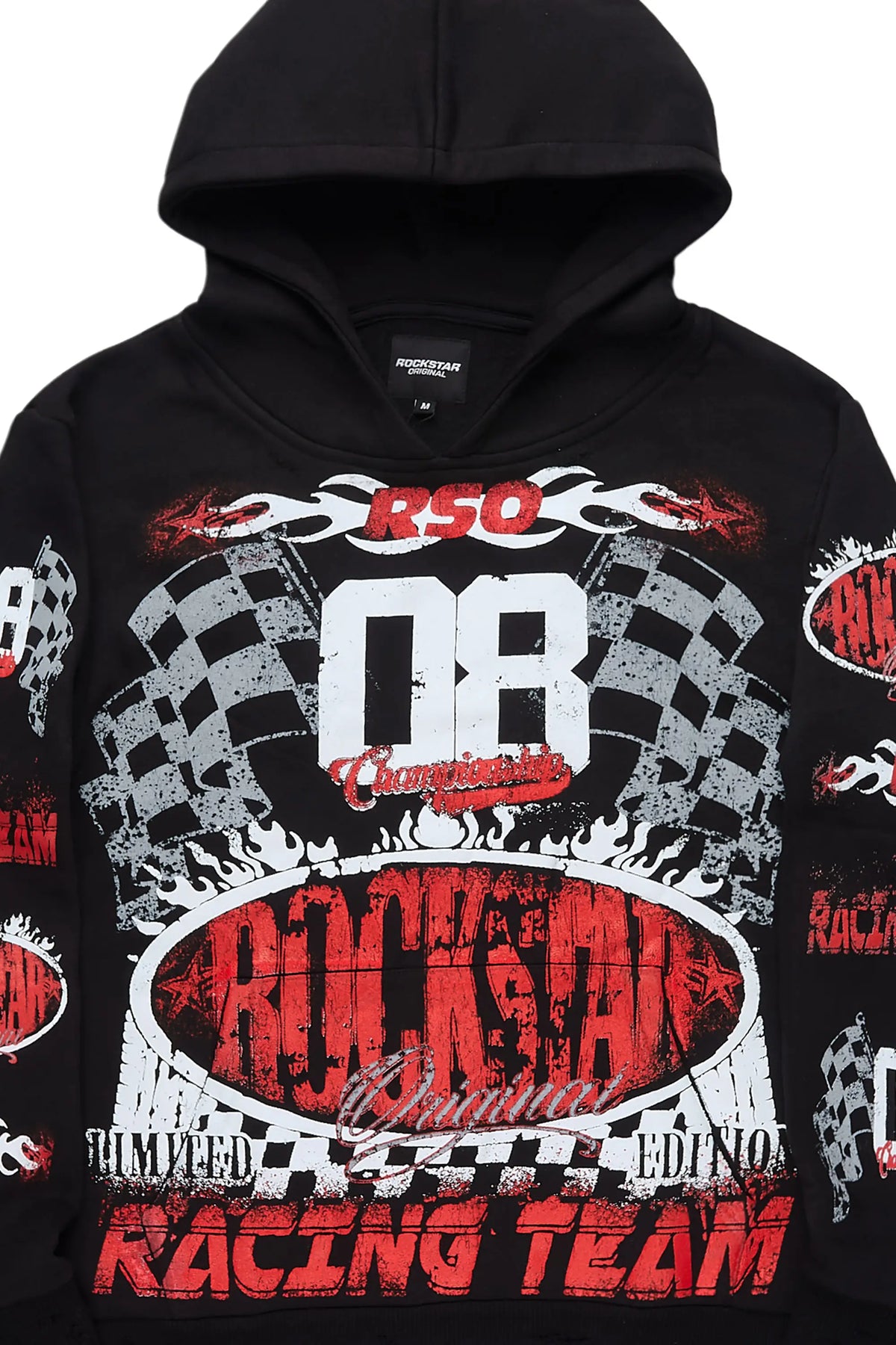 Oryen Black/Red Graphic Hoodie