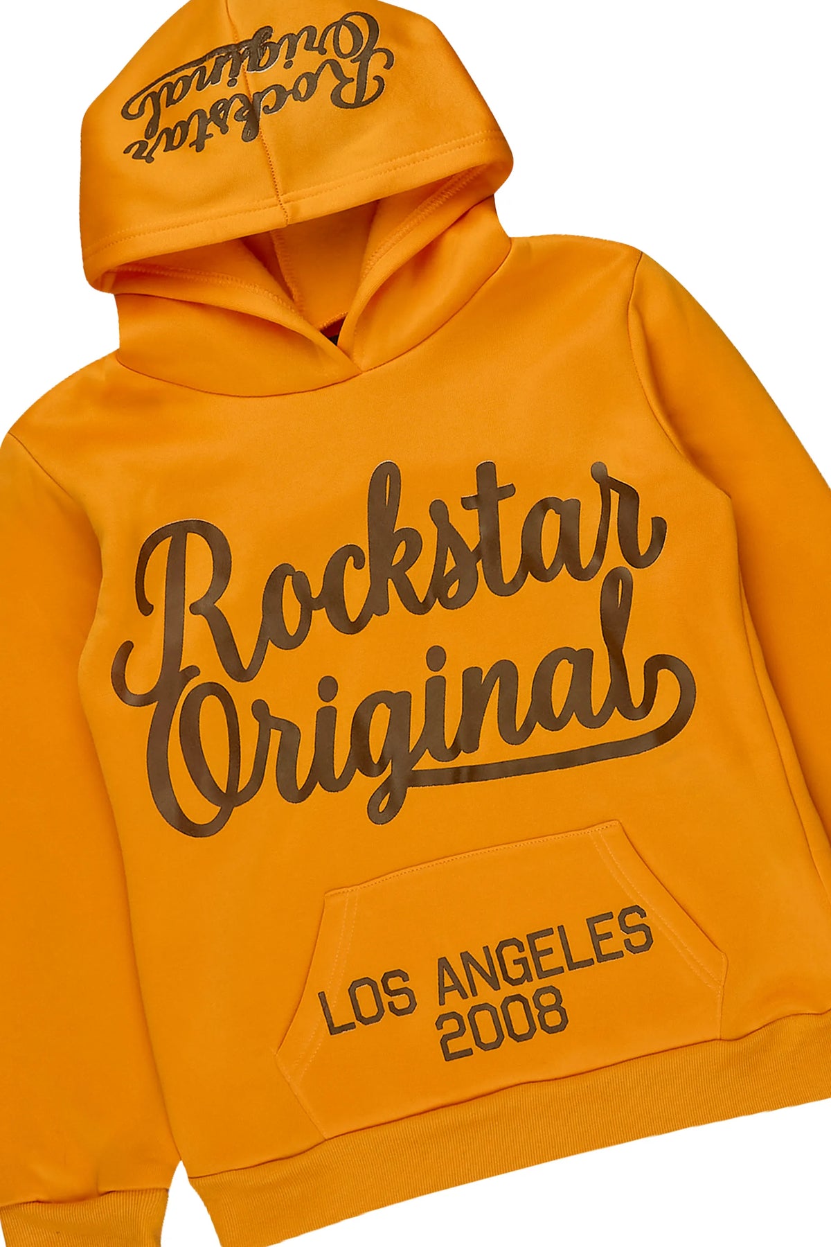 Boys Hinter Orange/Brown Hoodie Stacked Track Set