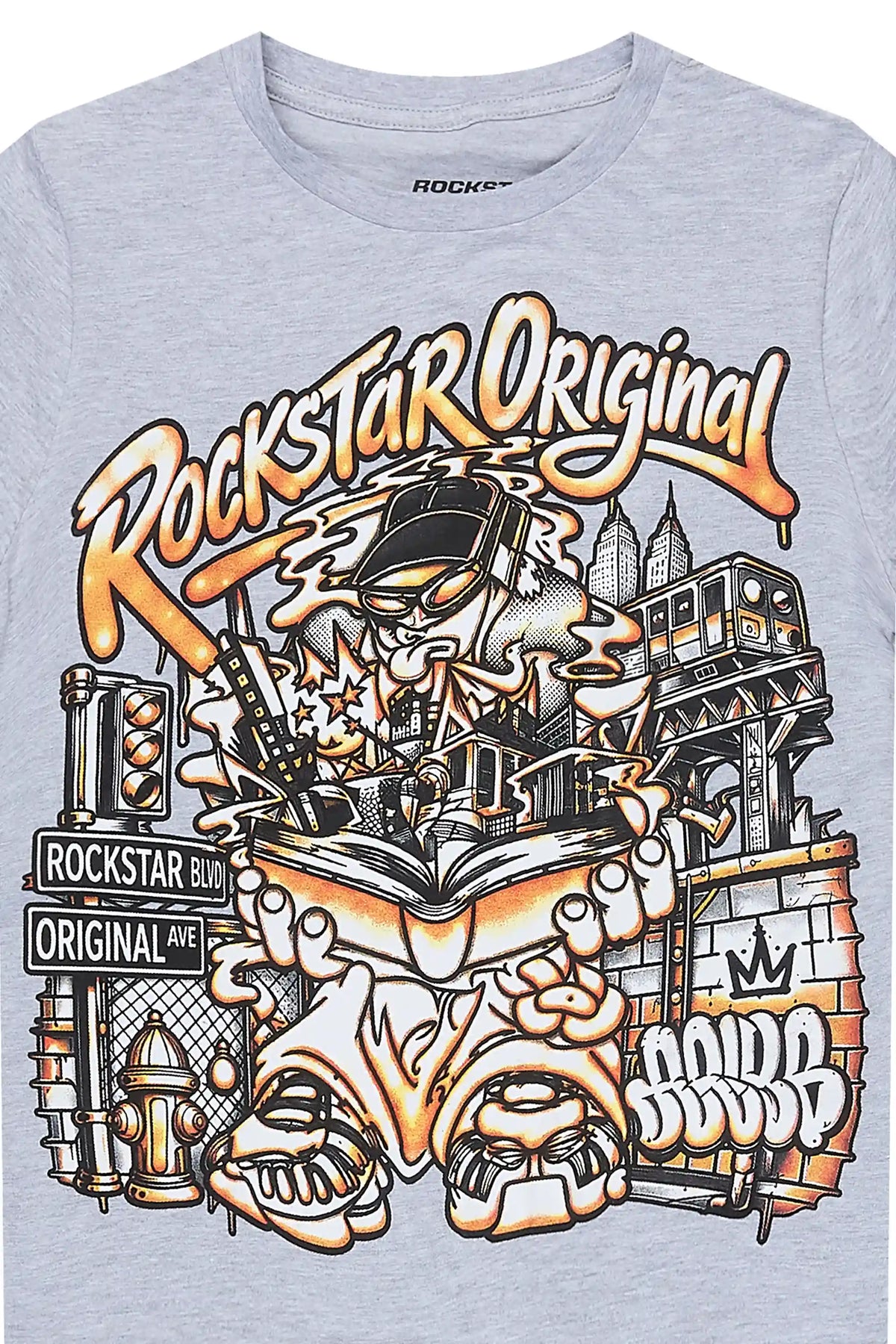 Boys Weezie Heather Grey Graphic T-Shirt