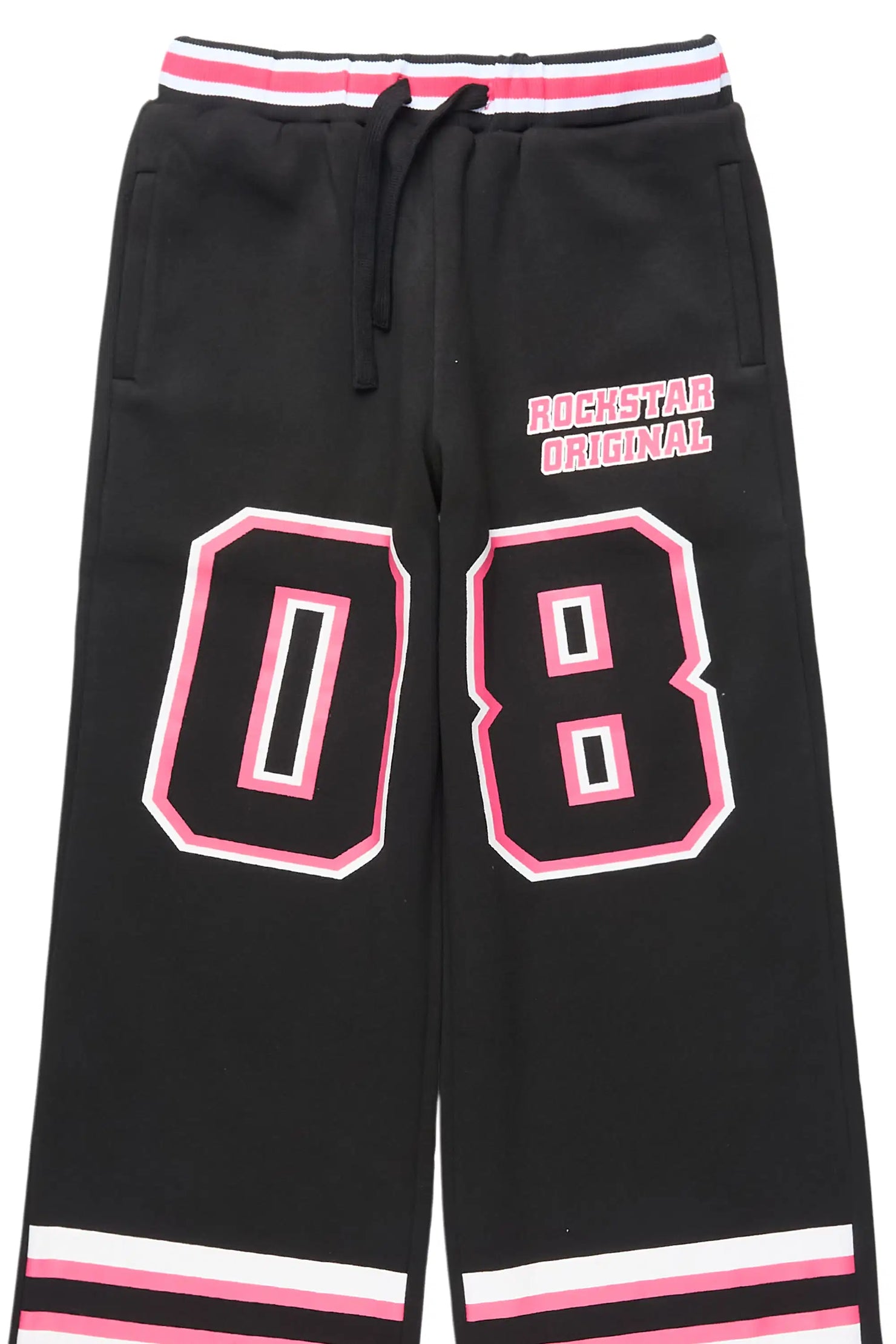 Girls Lenayh Black/Pink Baggy Track Pant