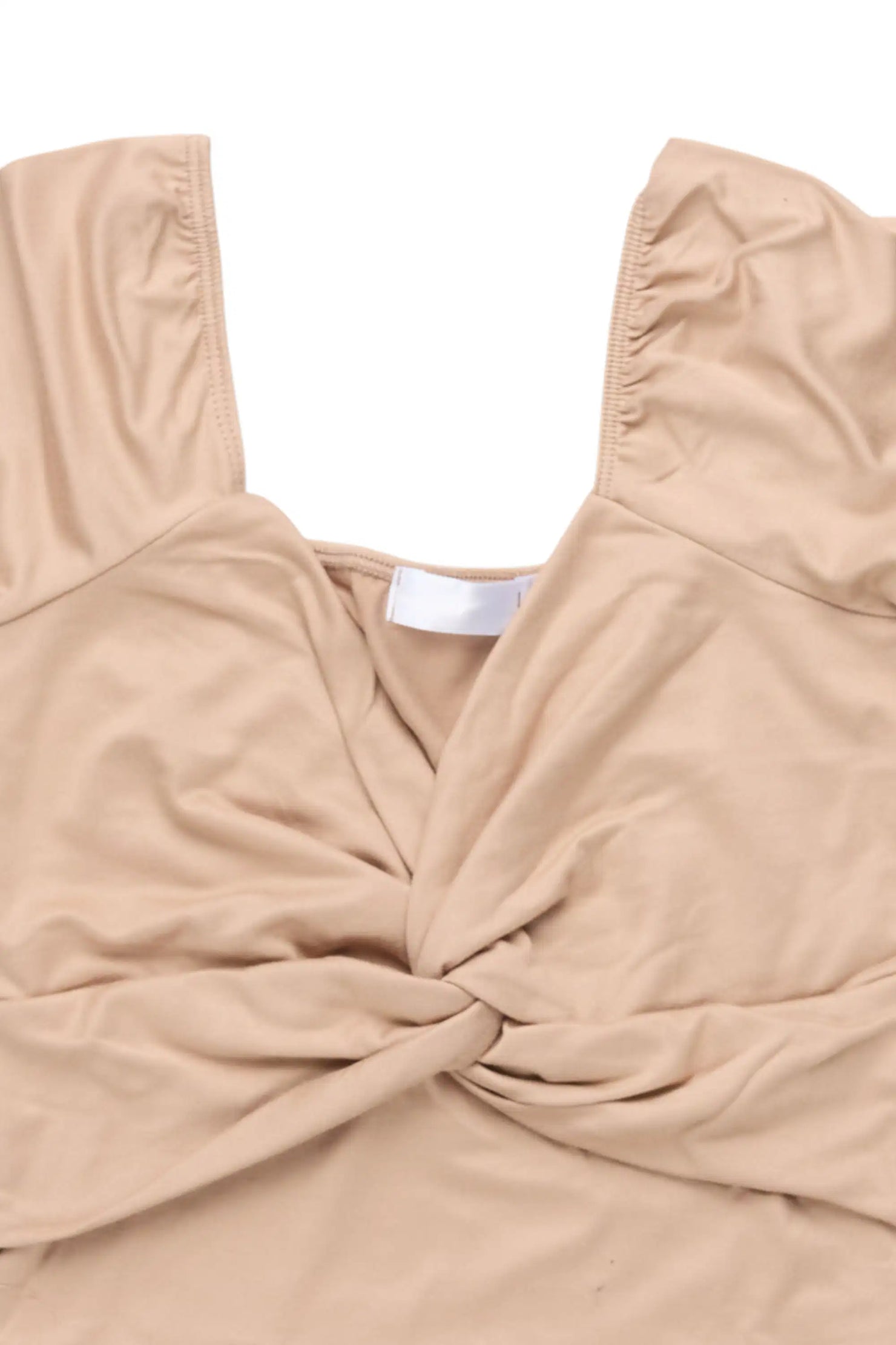 Quishana Taupe Short Sleeve Top