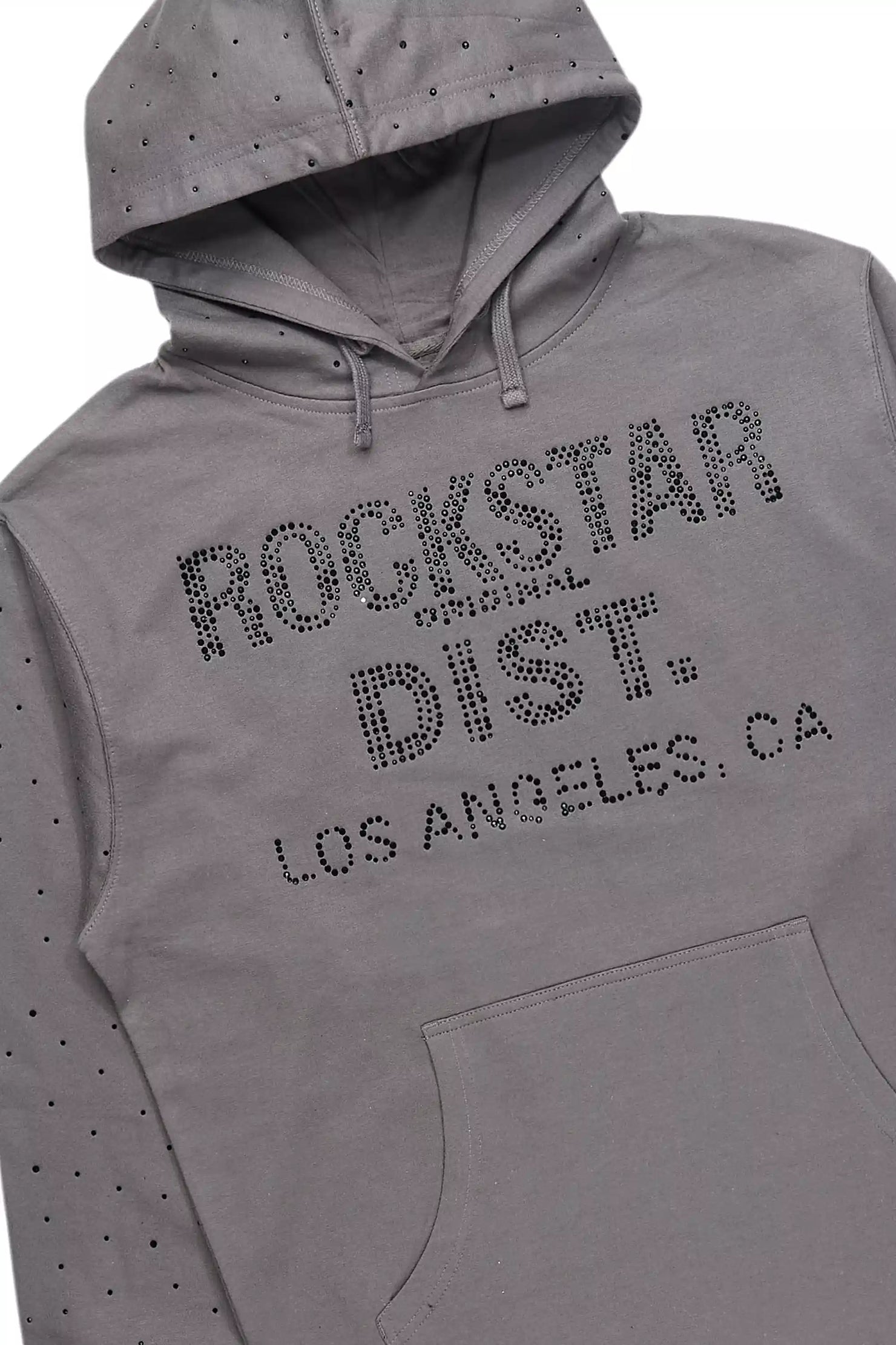Aryka Heather Grey Rhinestone Hoodie