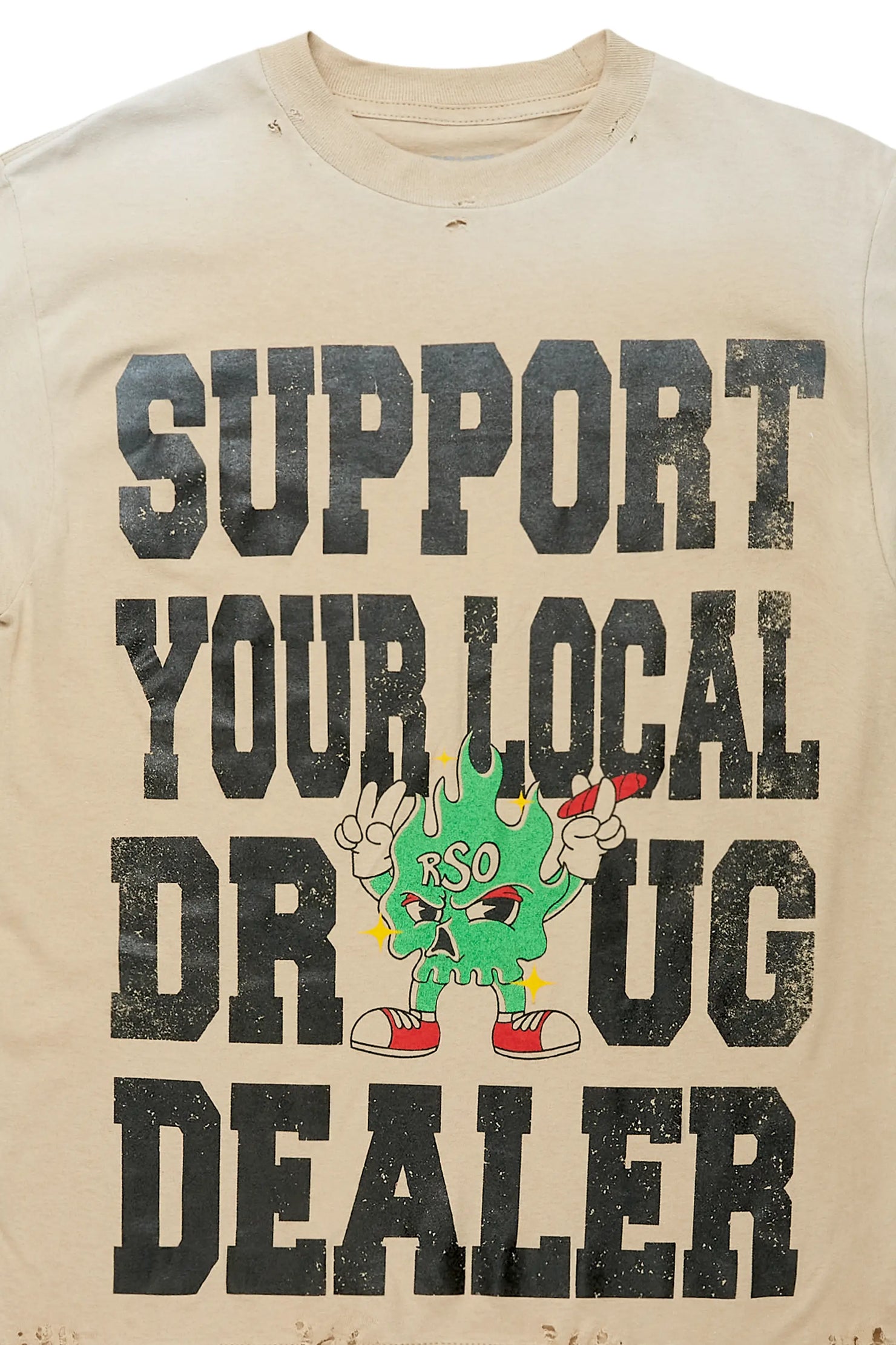 Mareona Beige Oversized T-Shirt