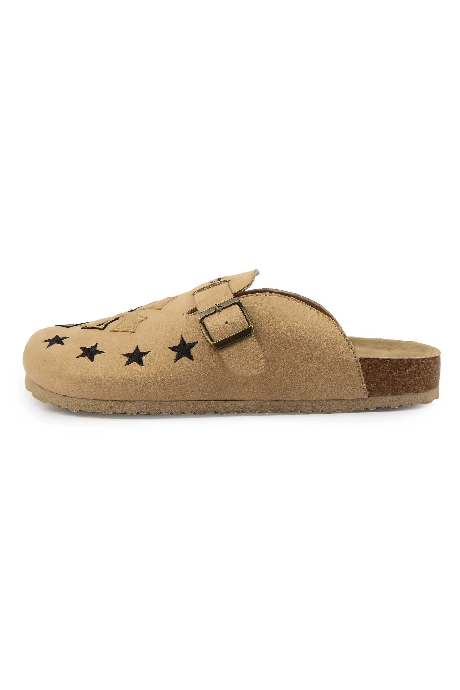 Womens Ryatta Beige Felt Patch Mule