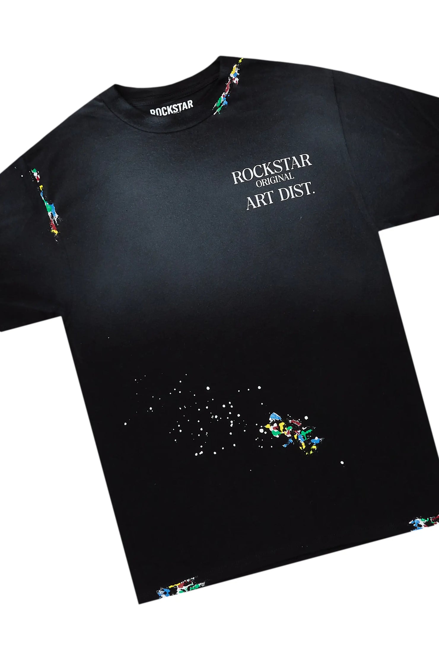 Rockstar Art Dist. Black T-Shirt Short Set