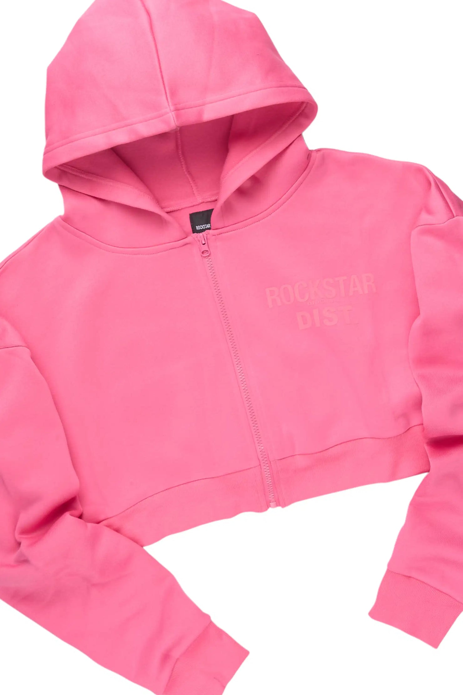 Mauricia Pink Crop Baggy Track Set