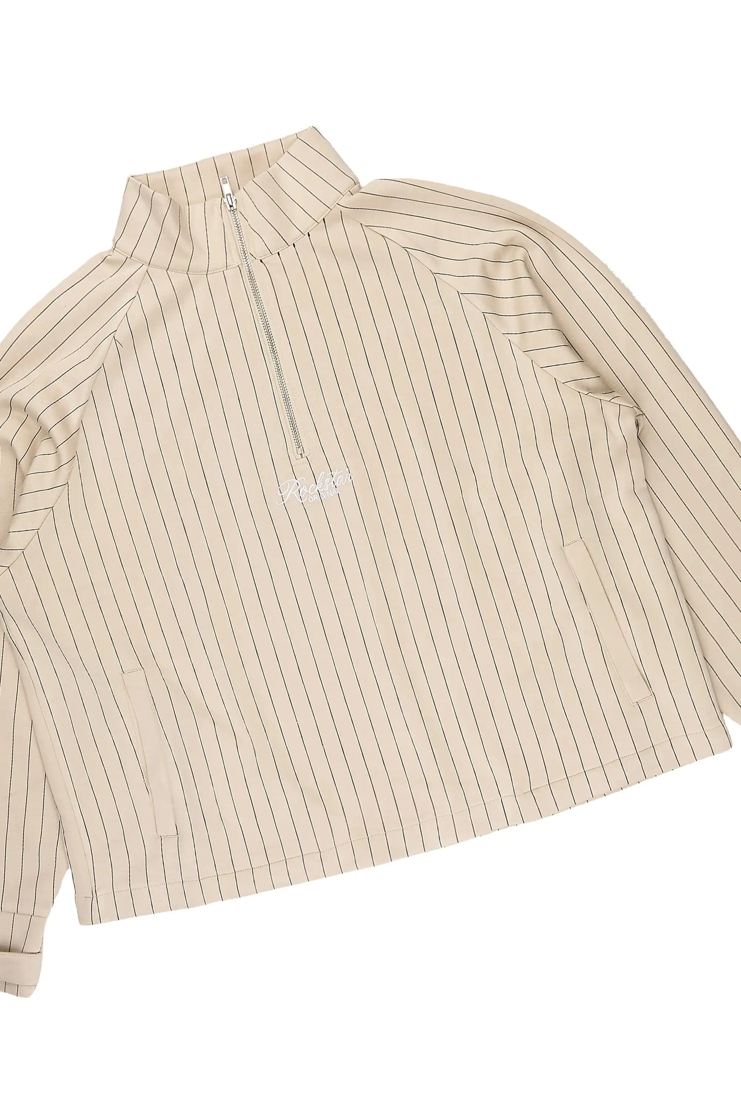 Hernan Beige Quarter Zip Raglan Short Set
