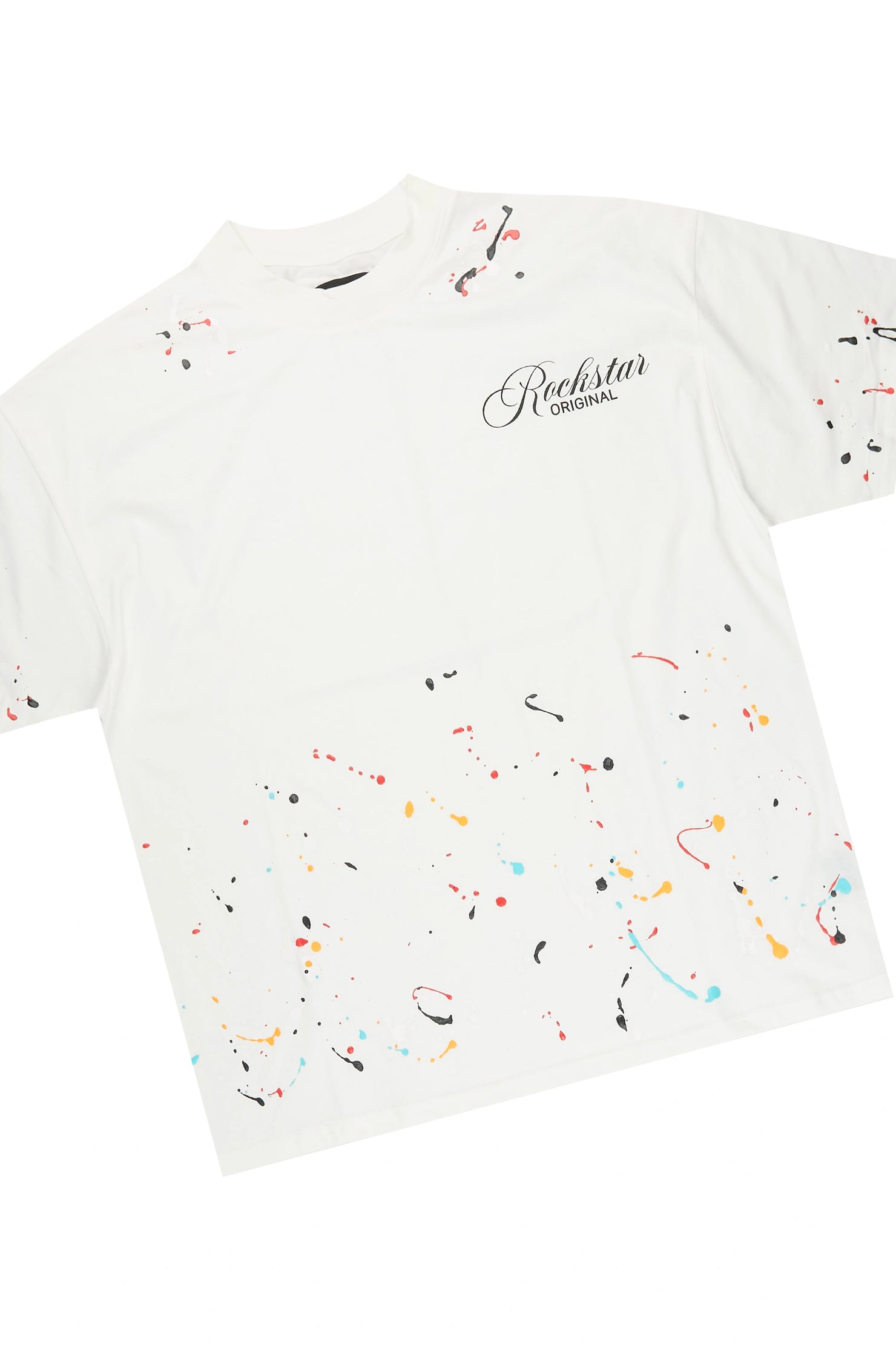 Bunt Beige Graphic T-Shirt Jort Set