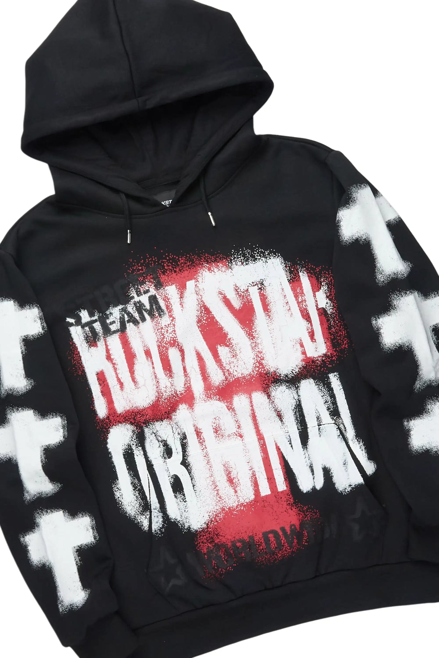 Crest Black/White Hoodie/Stacked Pant Track Set