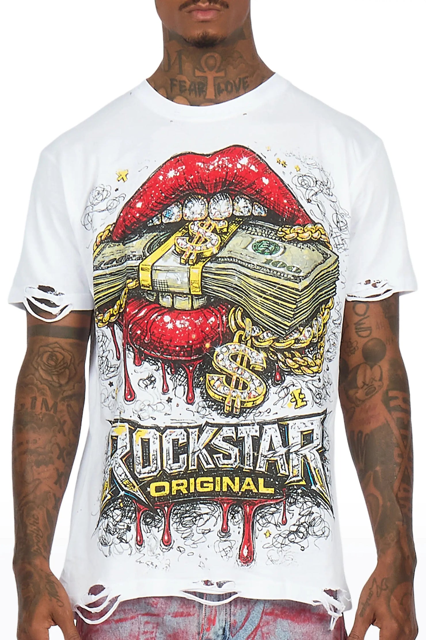 Tevyn White Oversized Graphic T-Shirt