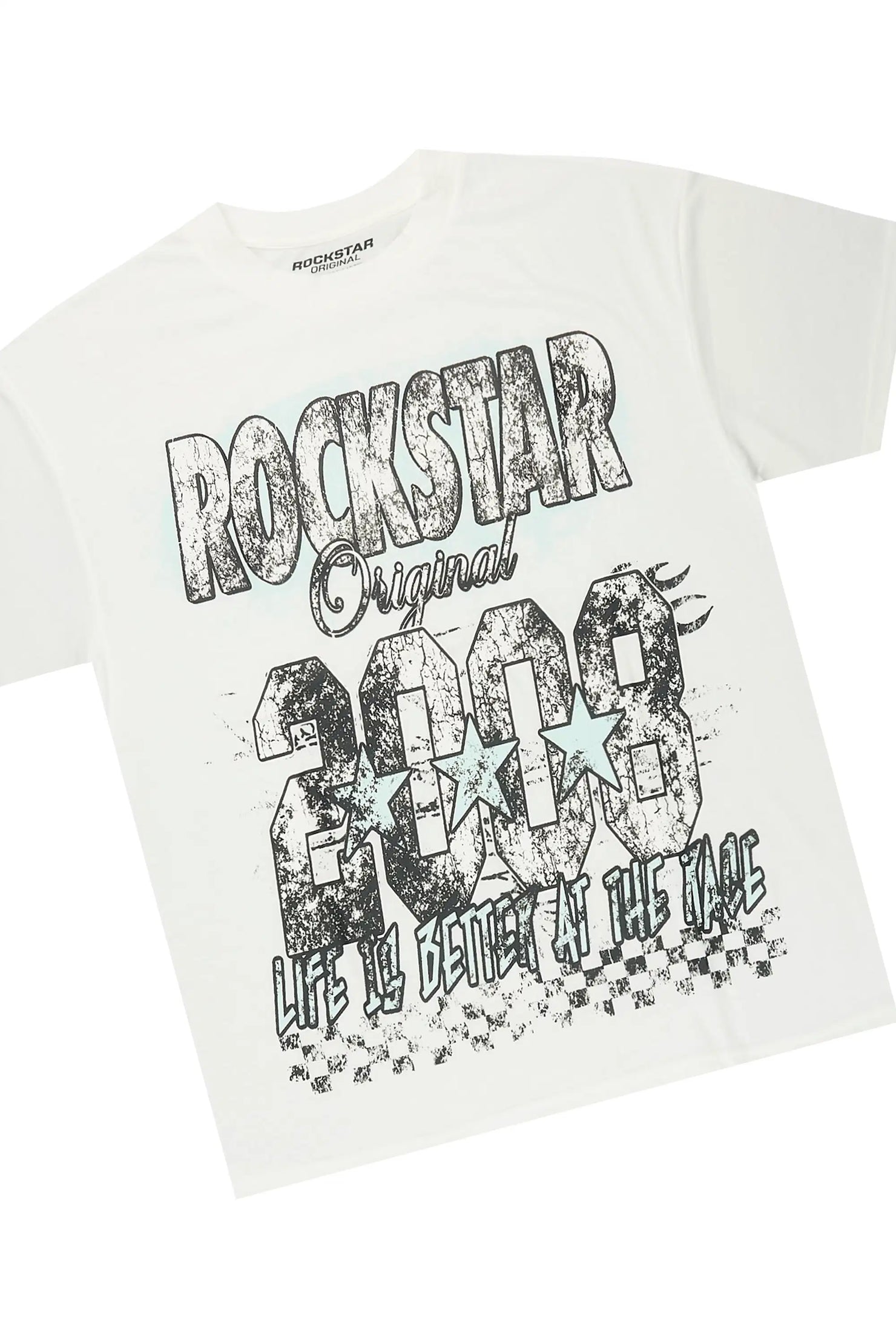 Racing Grung White/Mint Graphic T-Shirt Short Set