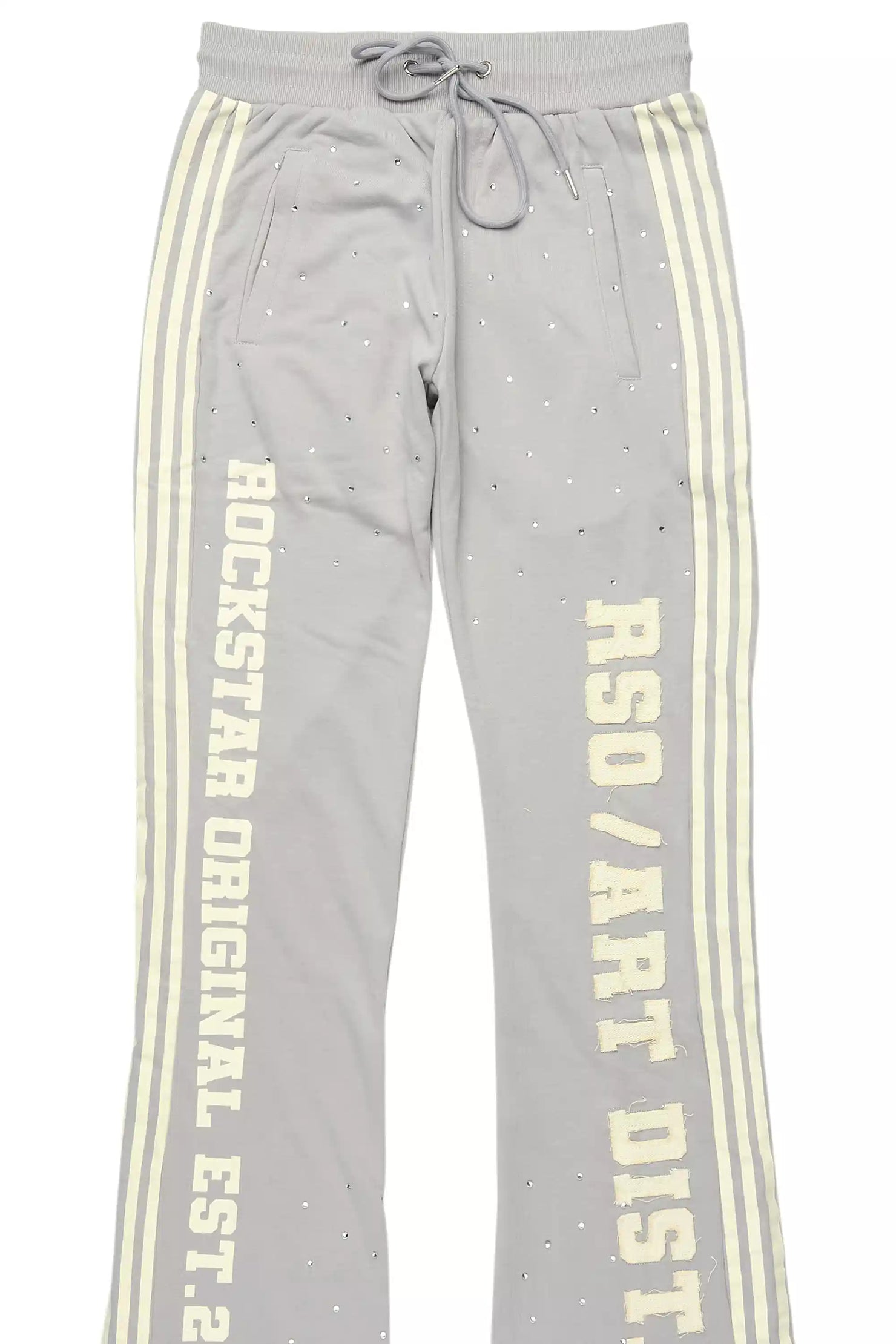 Yulian Grey Baggy Stacked Pant