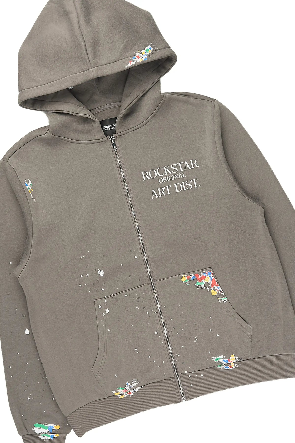 Art Dist Dark Grey Zip Up Hoodie/Stacked Track Set