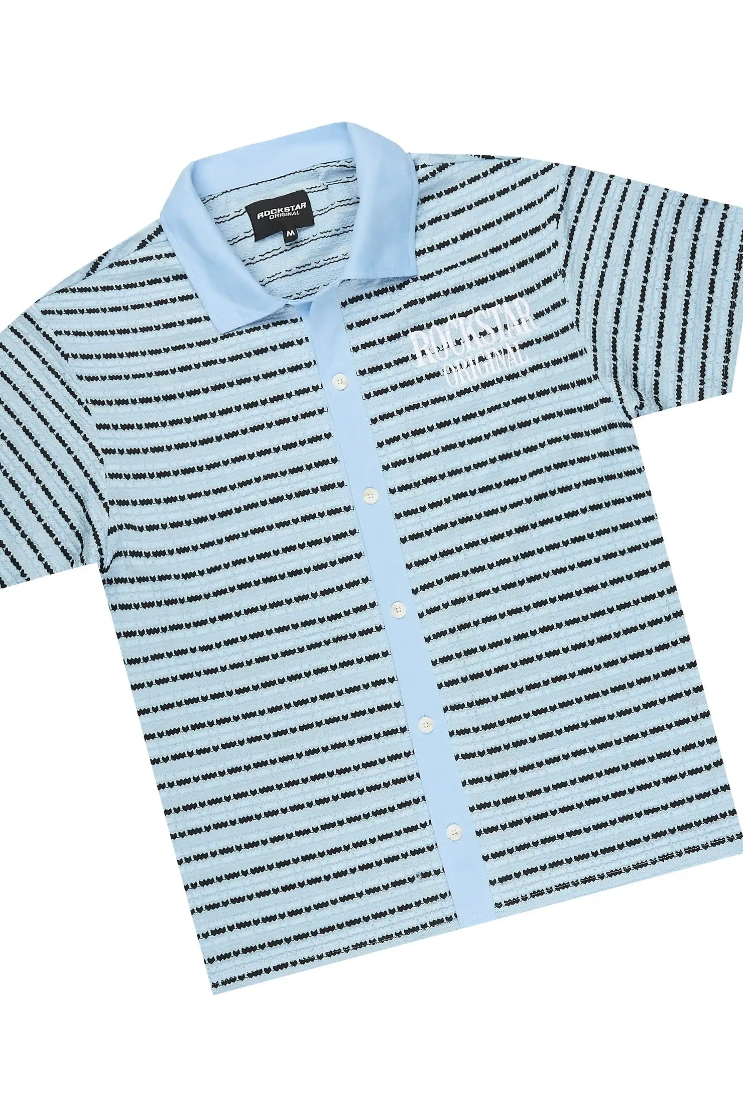 Jacobson Blue Button Down Shirt/Short Set