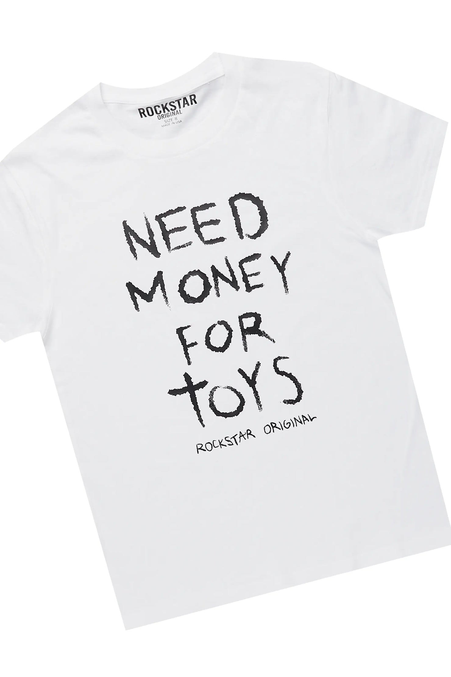 Boys White Lambo T-Shirt/Baggy Fit Jean Set