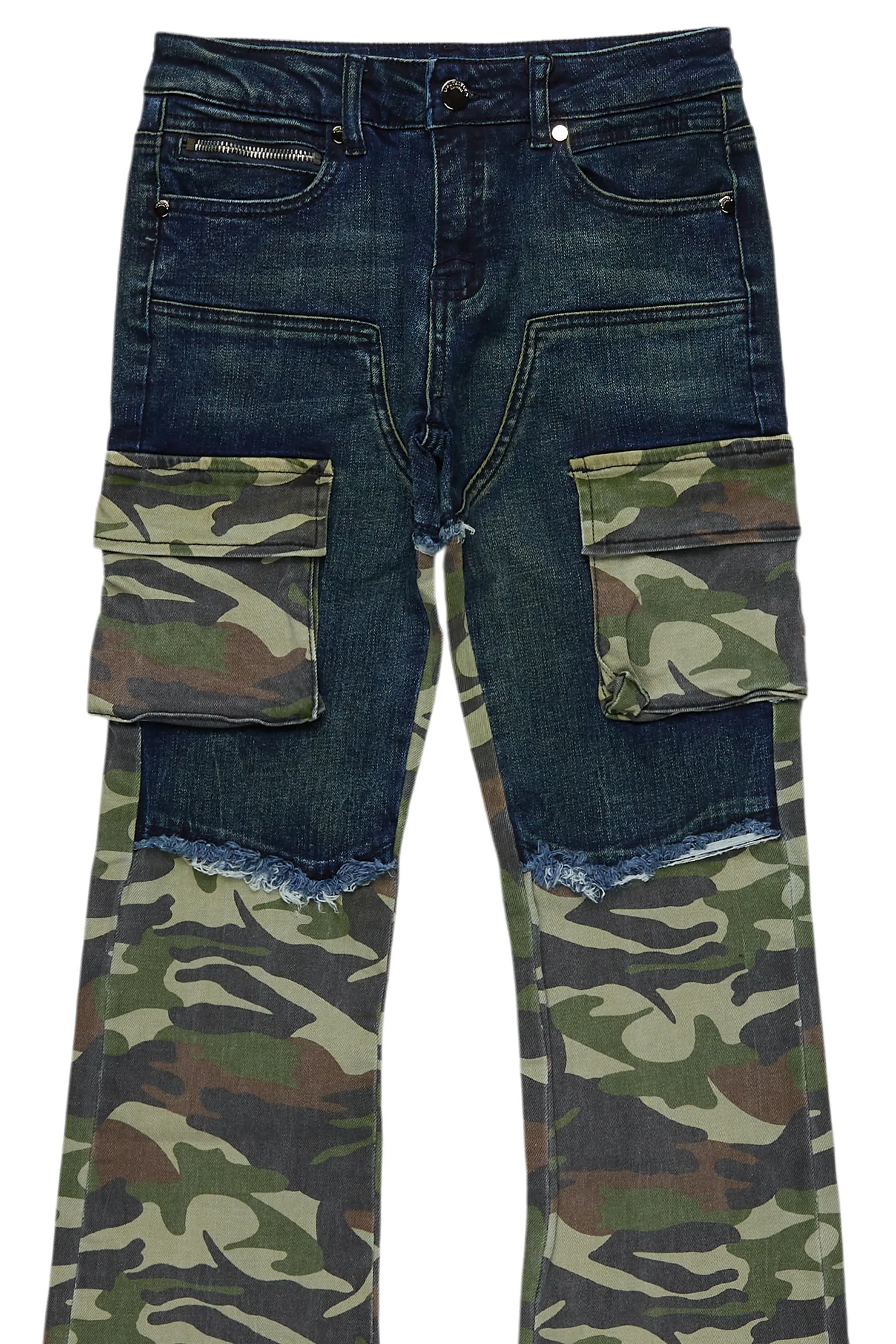 Boys Denka Dark Blue Stacked Fit Jean