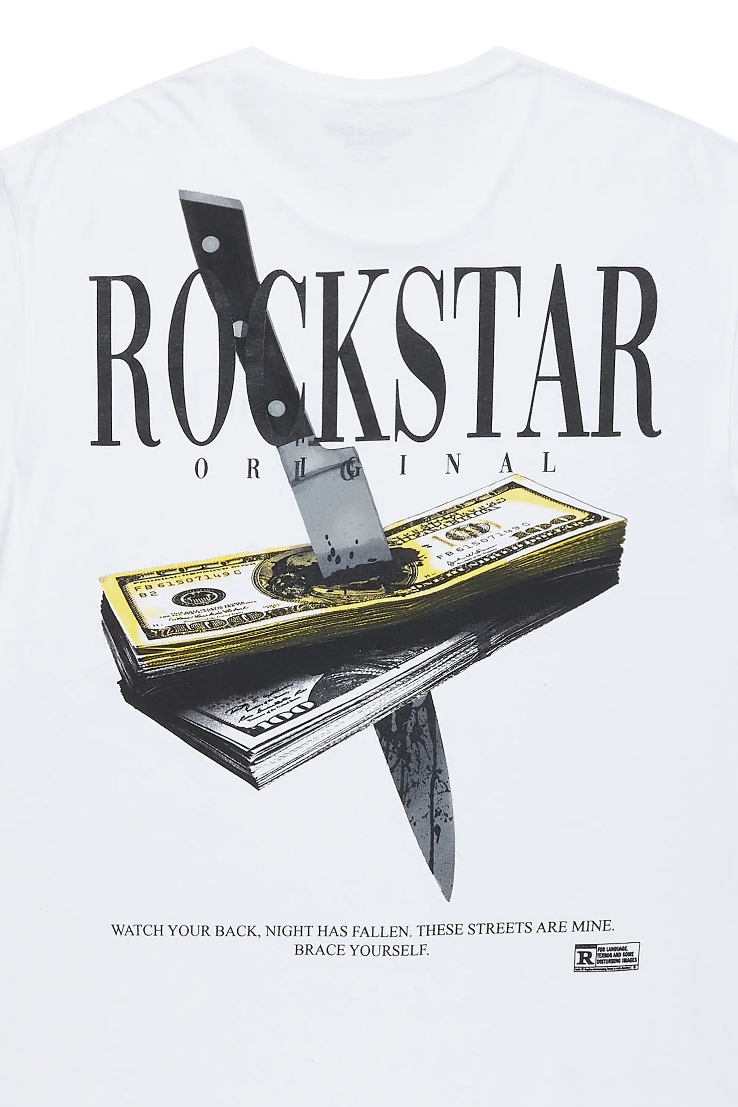 Dayte Nite White Graphic T-Shirt