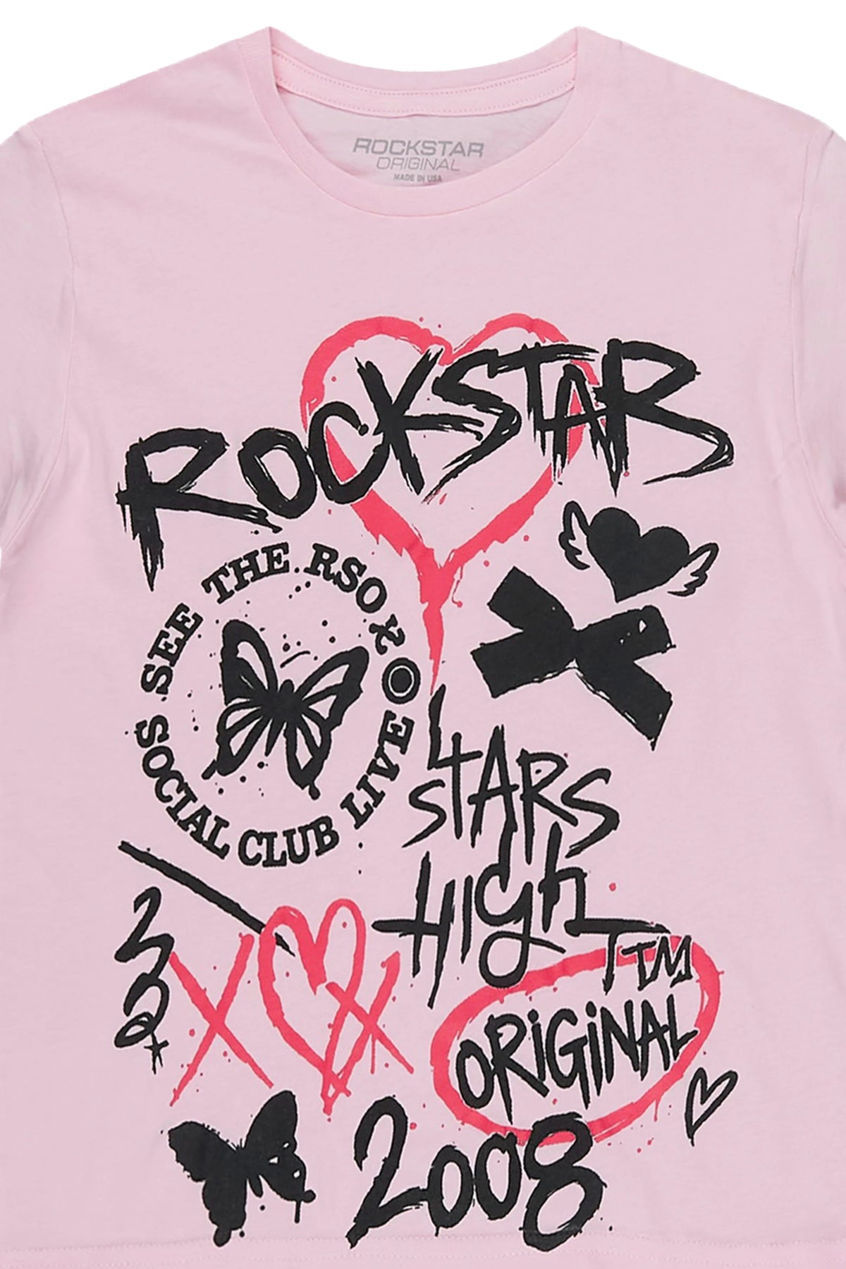 Girls Jennessy Light Pink Graphic T-Shirt