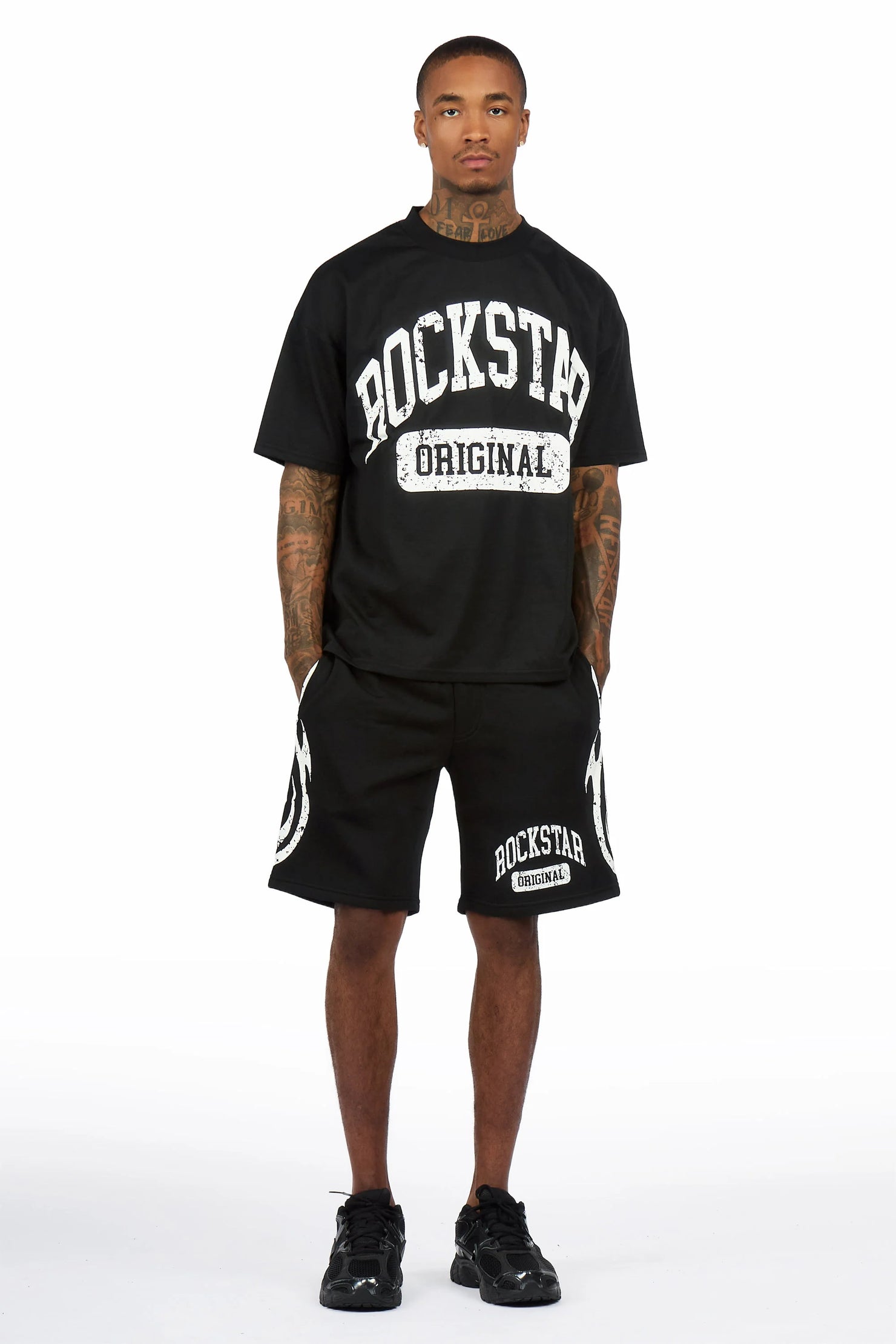 Members Black T-Shirt/Short Set