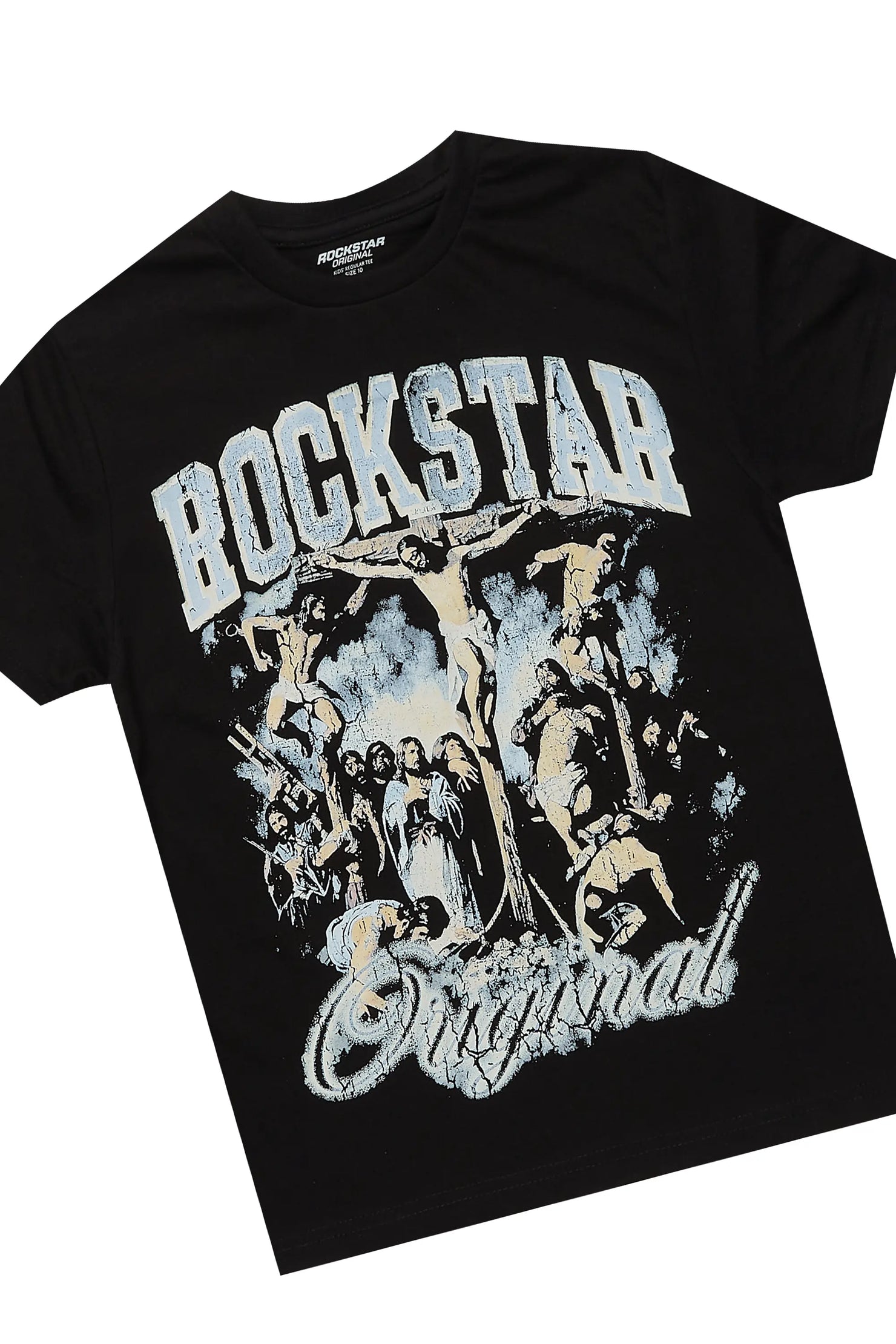 Boys Waller Black/Navy T-Shirt Short Set