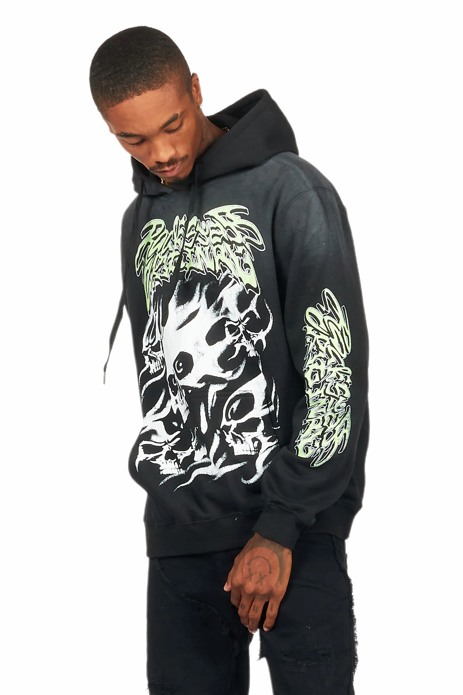 Schtupp Black Graphic Hoodie