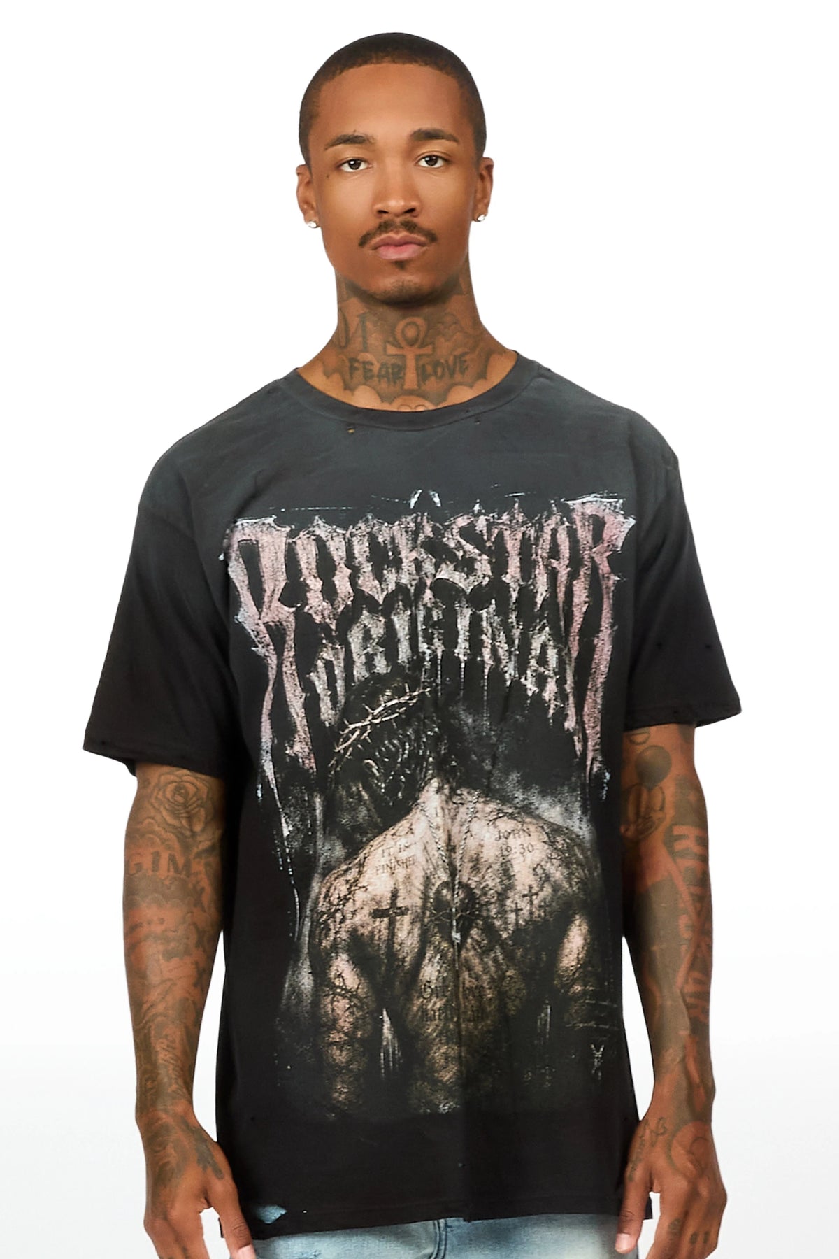 Calder Black Oversized Graphic T-Shirt