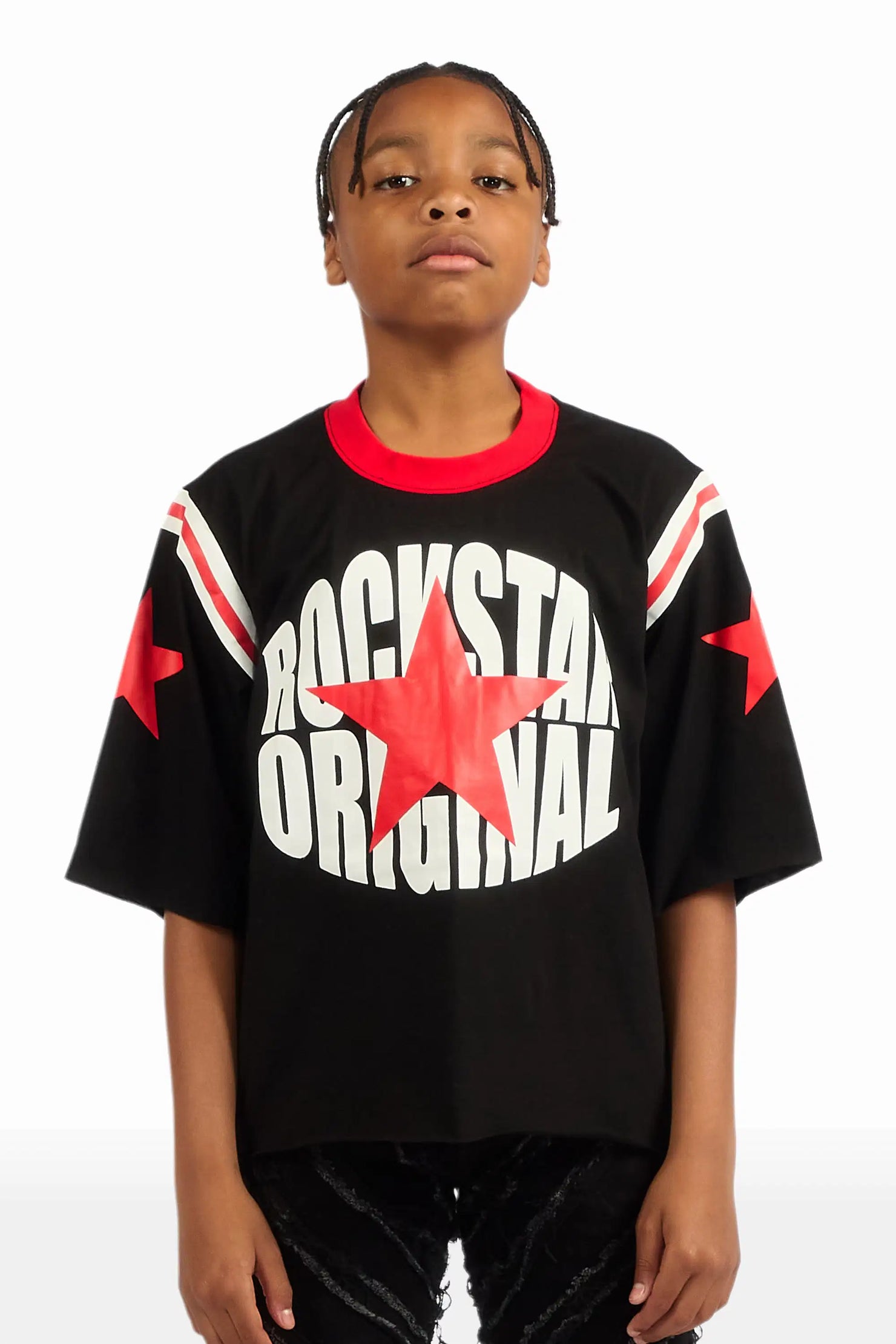 Boys States Black/Red Jersey Tee