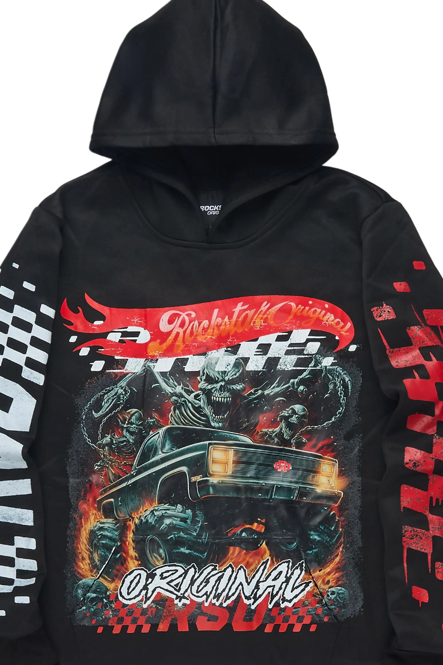 Boys Dremar Black Graphic Hoodie