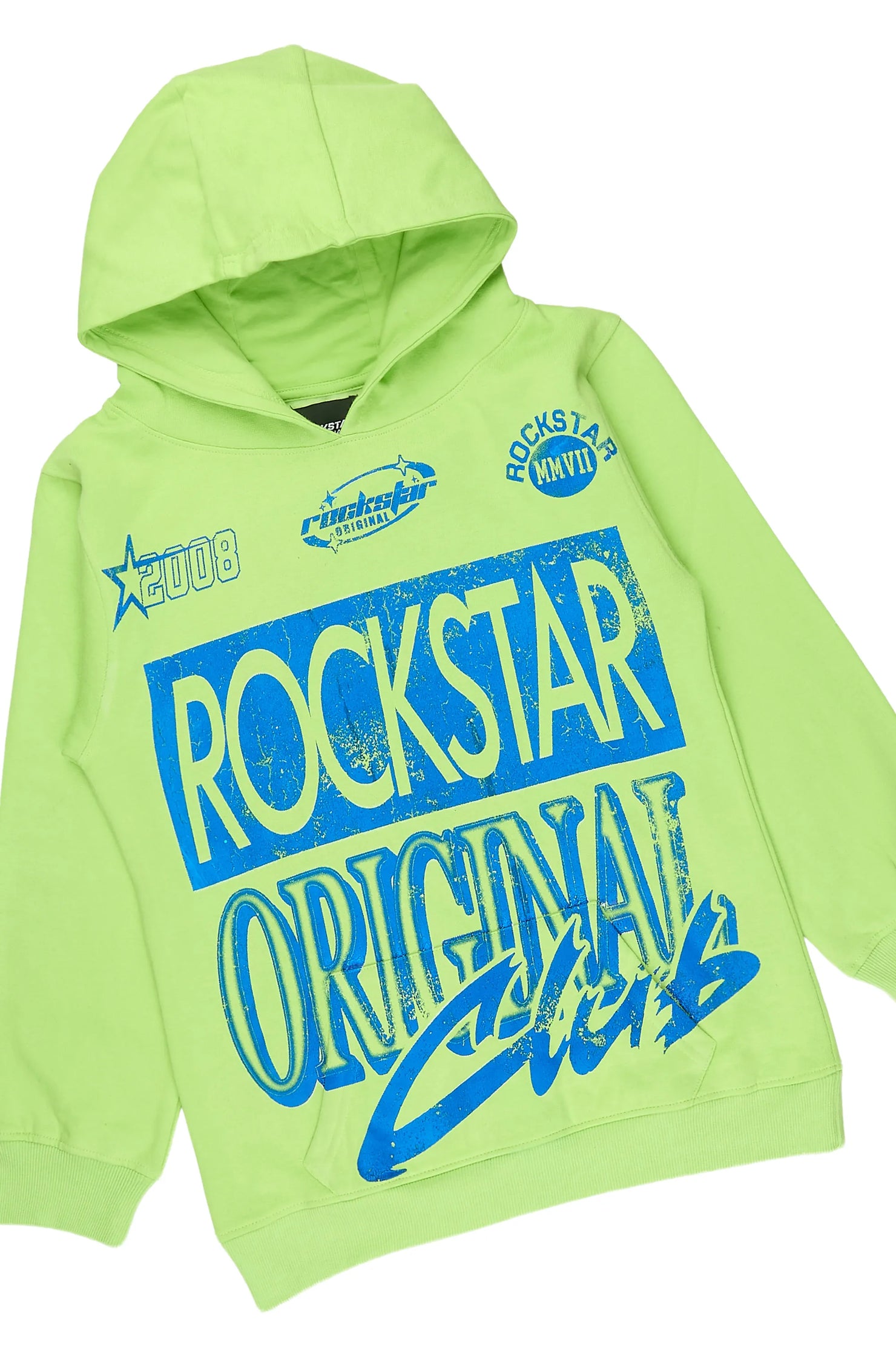 Boys Rylok Neon Yellow/Navy Hoodie Track Set